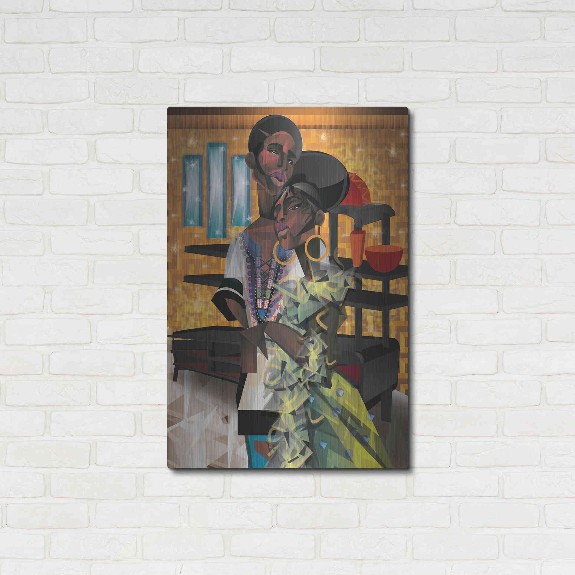 Luxe Metal Art 'Do You Love What You Feel' by Jaleel Campbell, Metal Wall Art,24x36