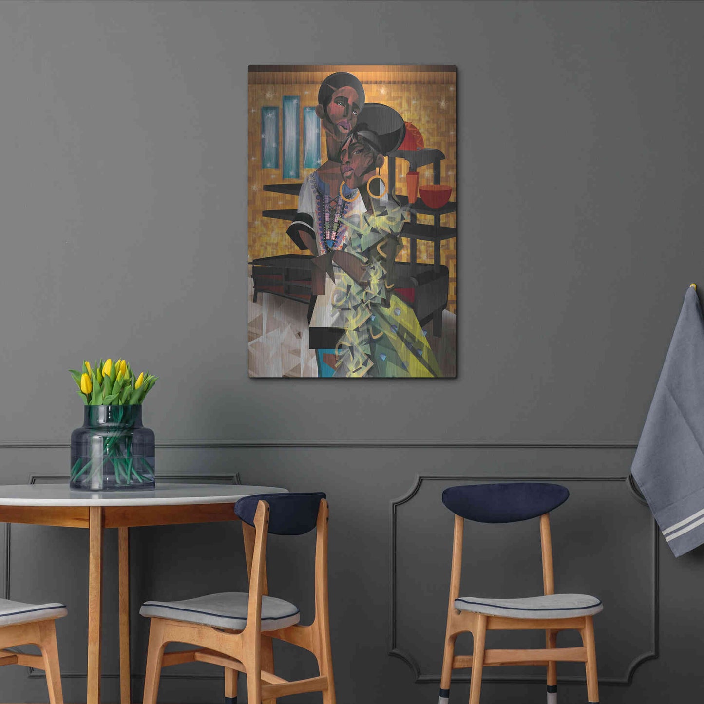 Luxe Metal Art 'Do You Love What You Feel' by Jaleel Campbell, Metal Wall Art,24x36