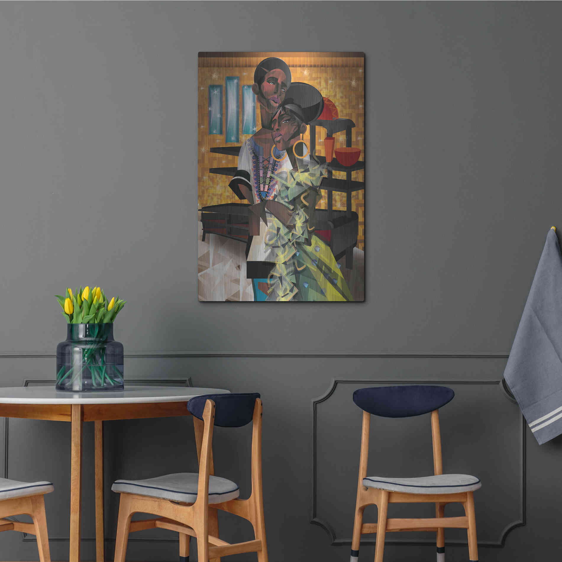 Luxe Metal Art 'Do You Love What You Feel' by Jaleel Campbell, Metal Wall Art,24x36