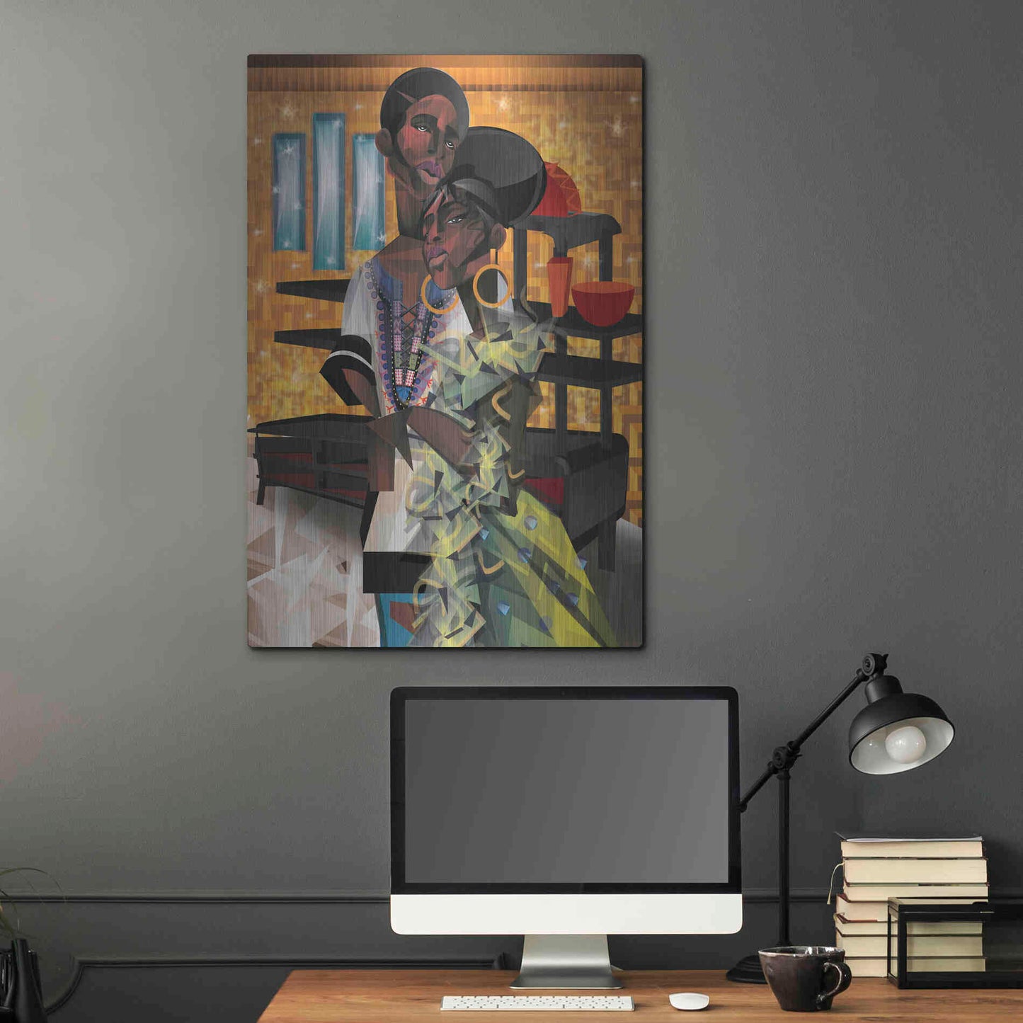 Luxe Metal Art 'Do You Love What You Feel' by Jaleel Campbell, Metal Wall Art,24x36