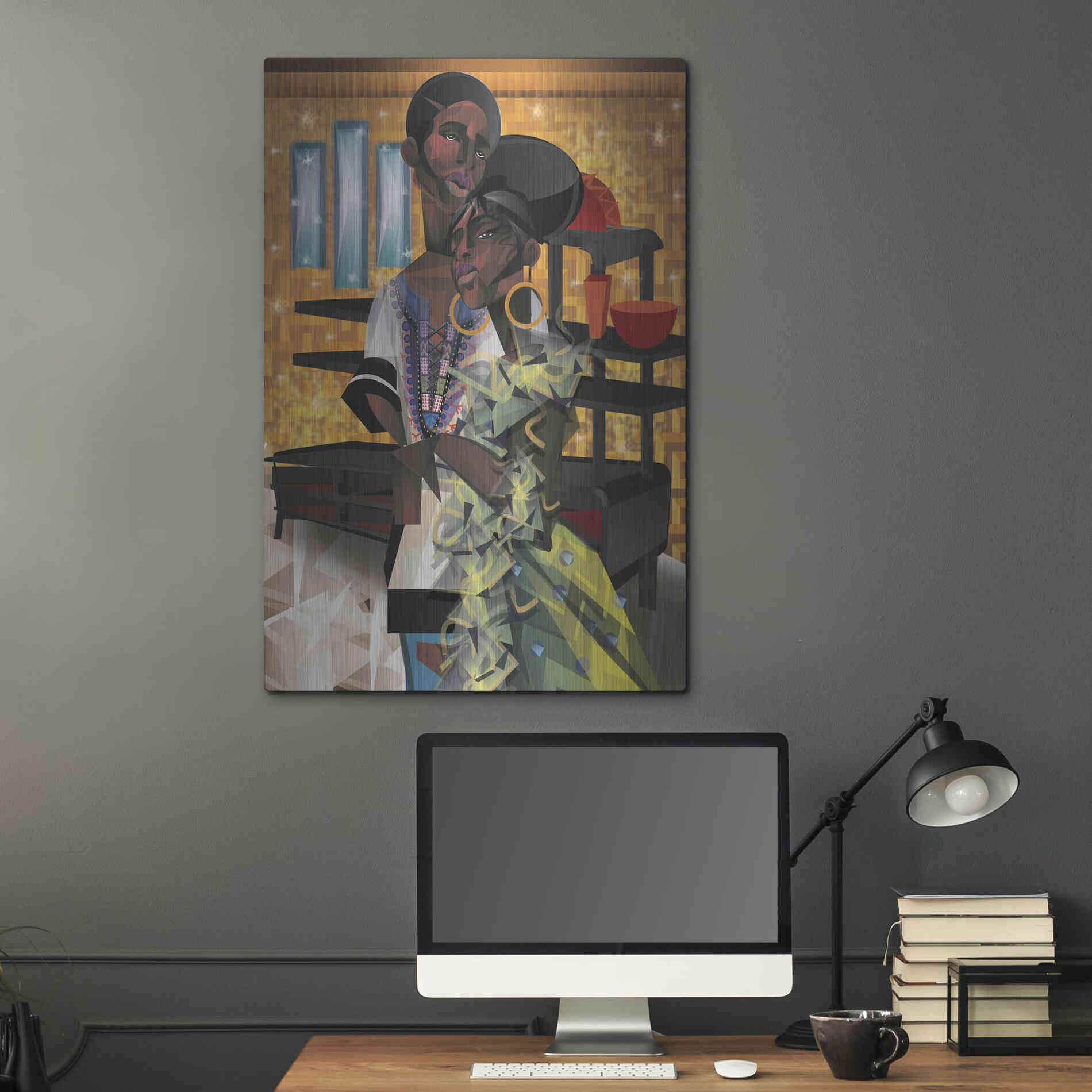 Luxe Metal Art 'Do You Love What You Feel' by Jaleel Campbell, Metal Wall Art,24x36