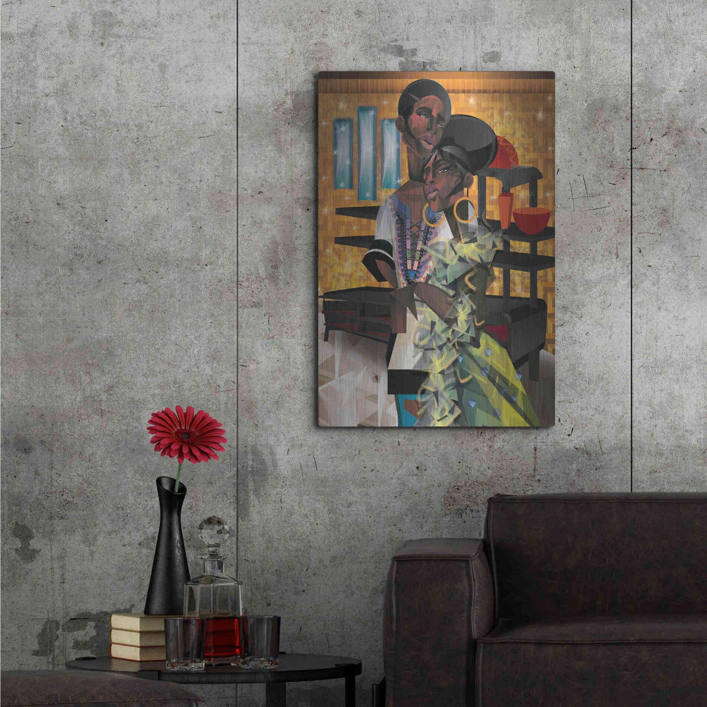 Luxe Metal Art 'Do You Love What You Feel' by Jaleel Campbell, Metal Wall Art,24x36