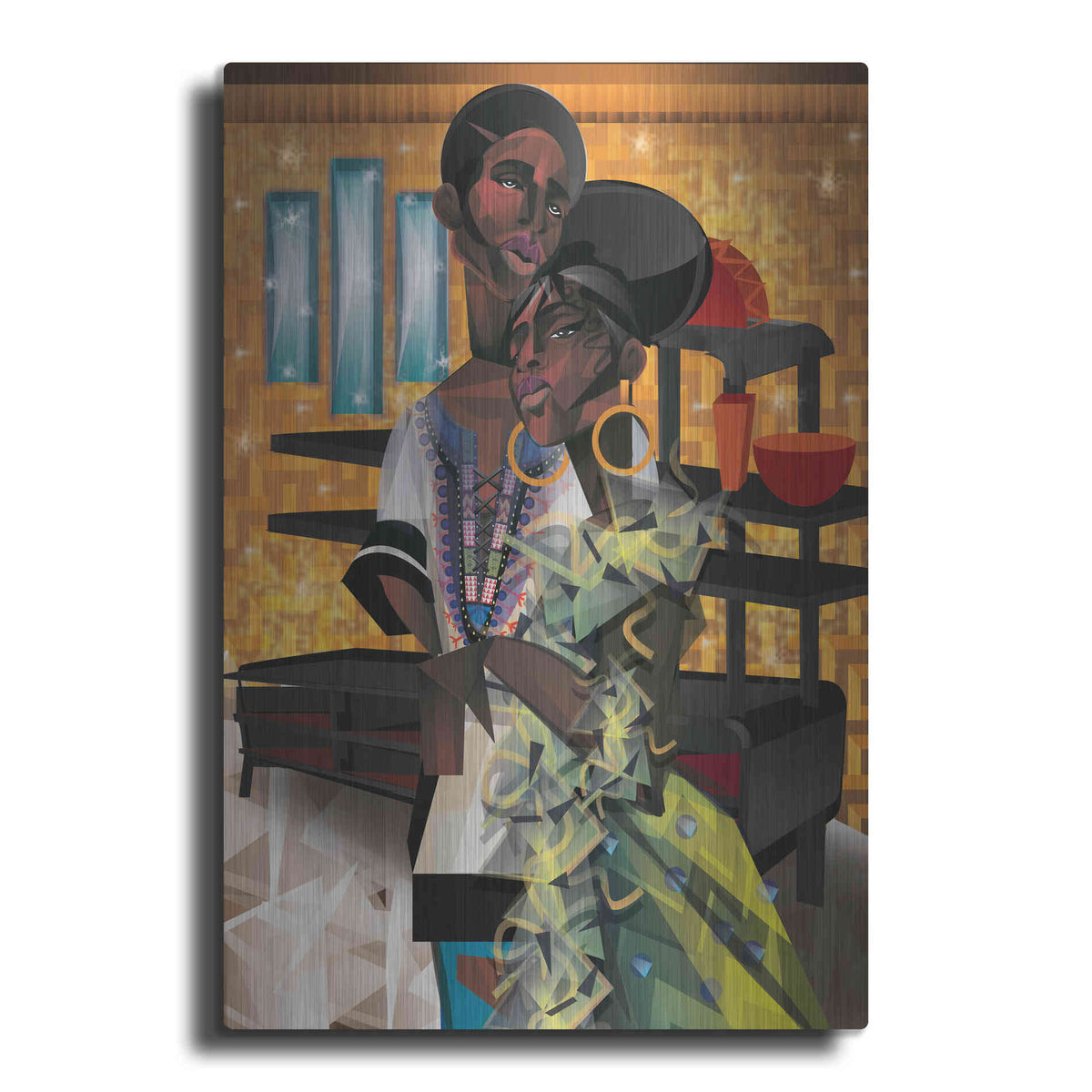 Luxe Metal Art 'Do You Love What You Feel' by Jaleel Campbell, Metal Wall Art