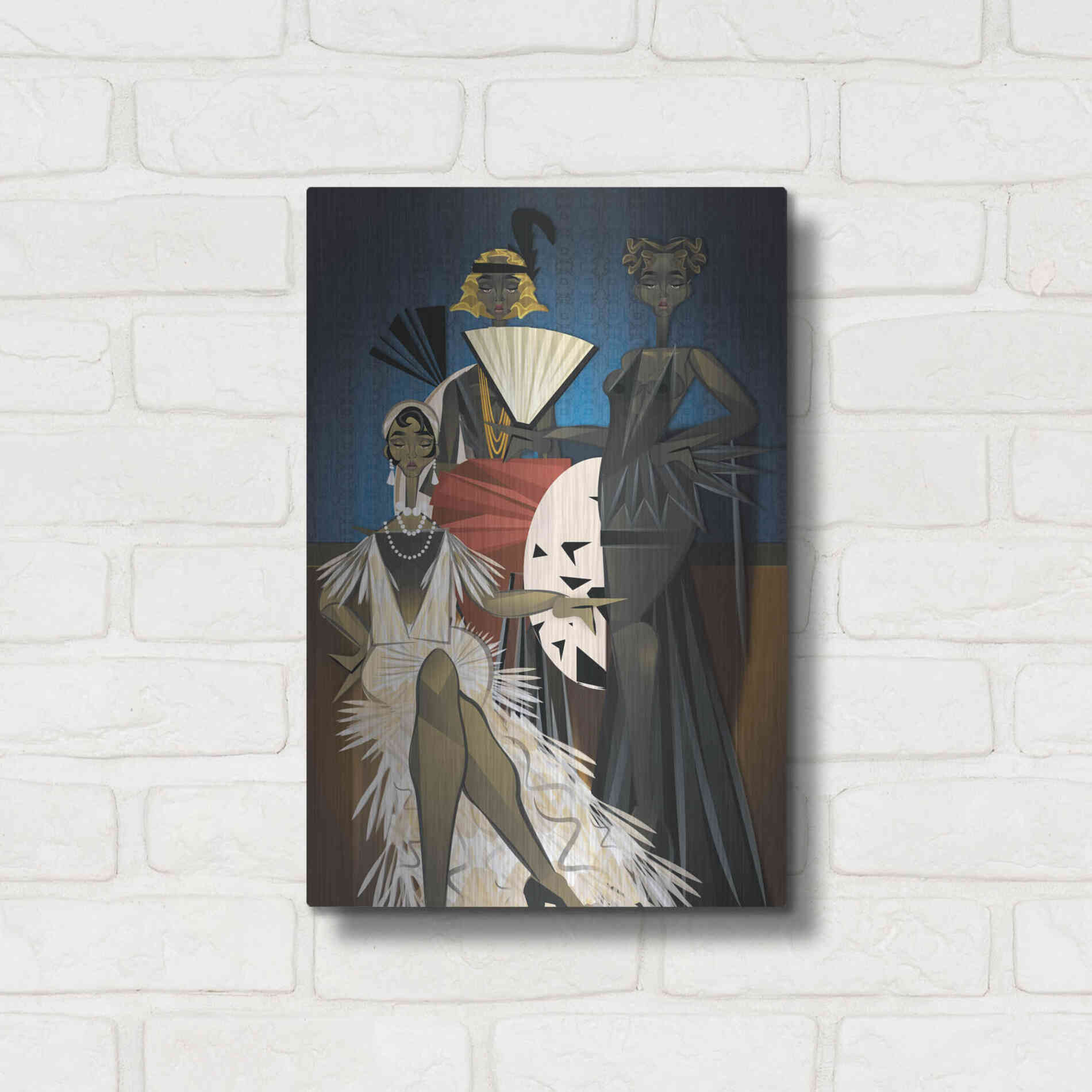 Luxe Metal Art 'Harlem Nights' by Jaleel Campbell, Metal Wall Art,12x16
