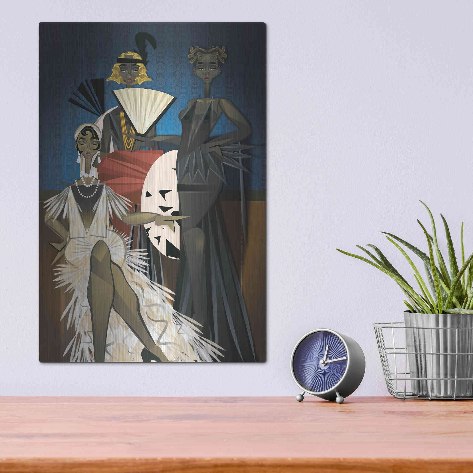 Luxe Metal Art 'Harlem Nights' by Jaleel Campbell, Metal Wall Art,12x16