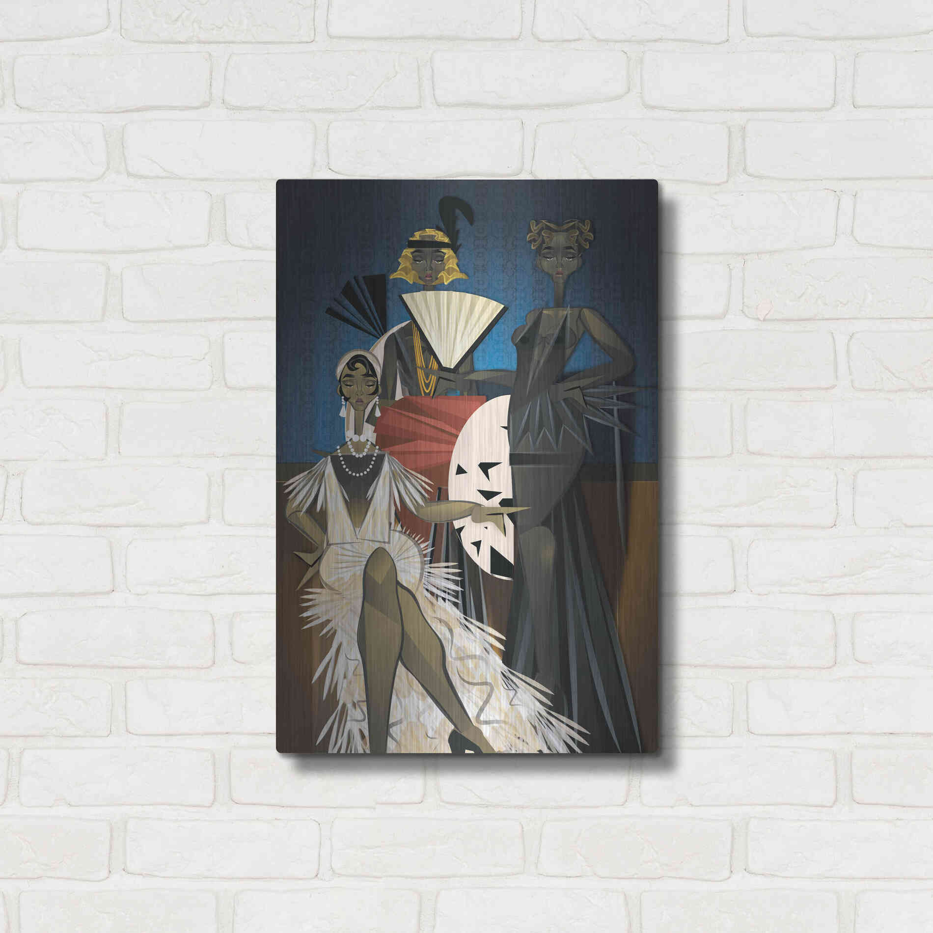 Luxe Metal Art 'Harlem Nights' by Jaleel Campbell, Metal Wall Art,16x24
