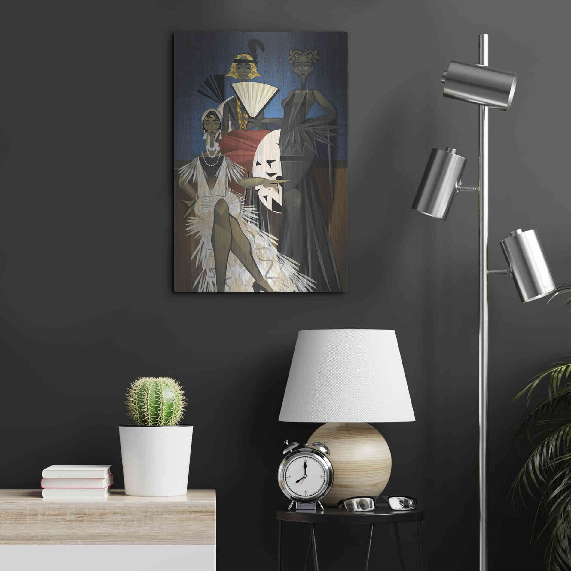 Luxe Metal Art 'Harlem Nights' by Jaleel Campbell, Metal Wall Art,16x24
