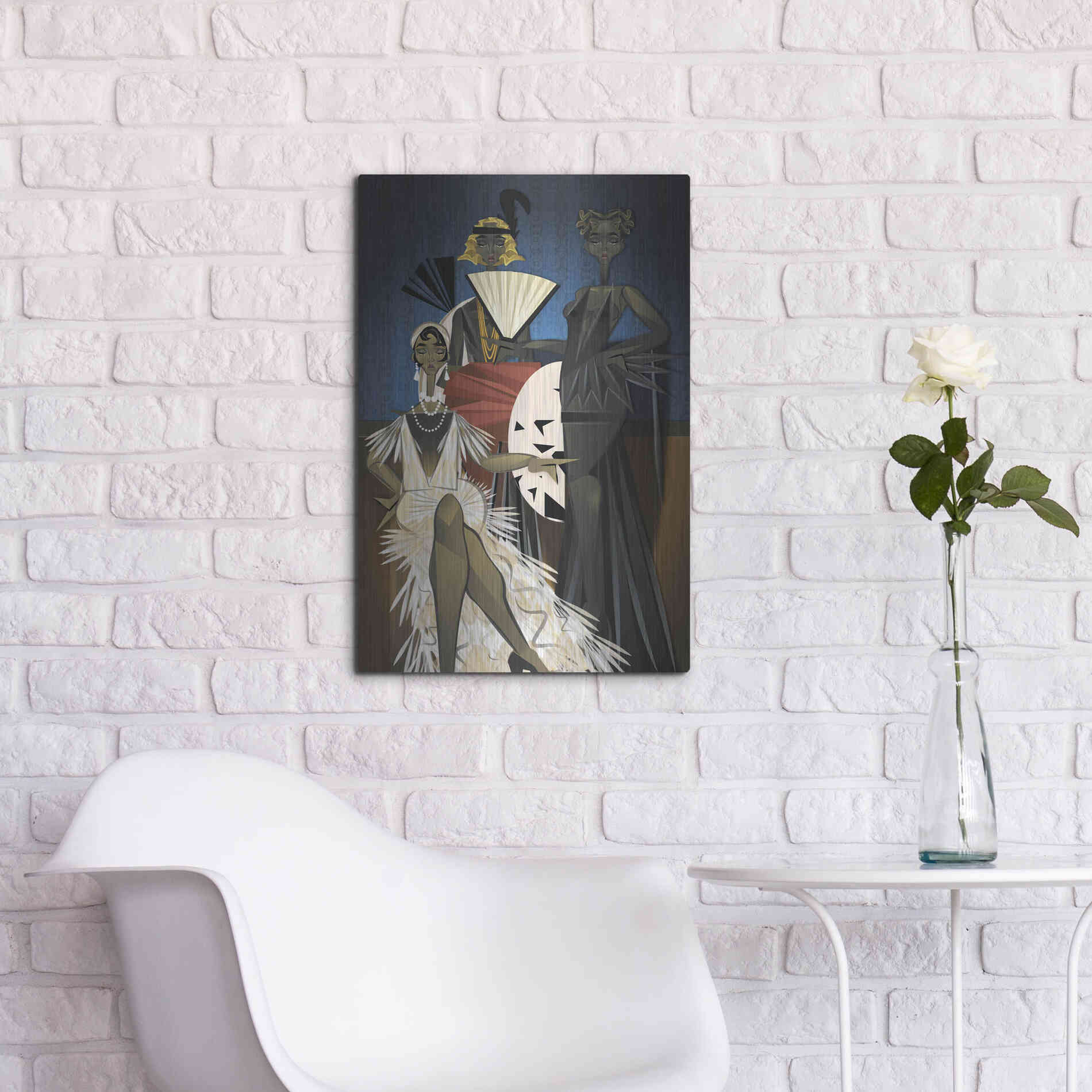 Luxe Metal Art 'Harlem Nights' by Jaleel Campbell, Metal Wall Art,16x24