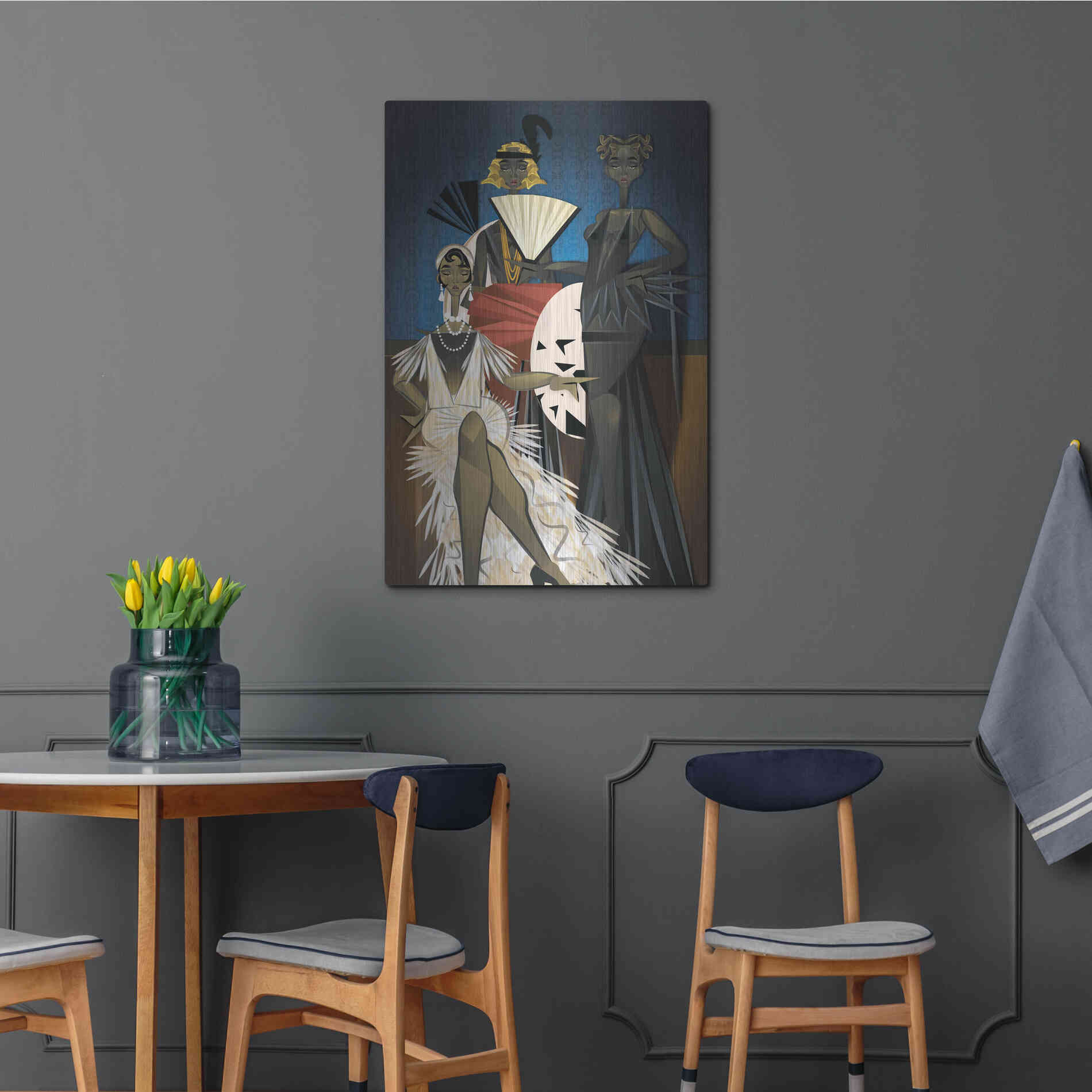 Luxe Metal Art 'Harlem Nights' by Jaleel Campbell, Metal Wall Art,24x36