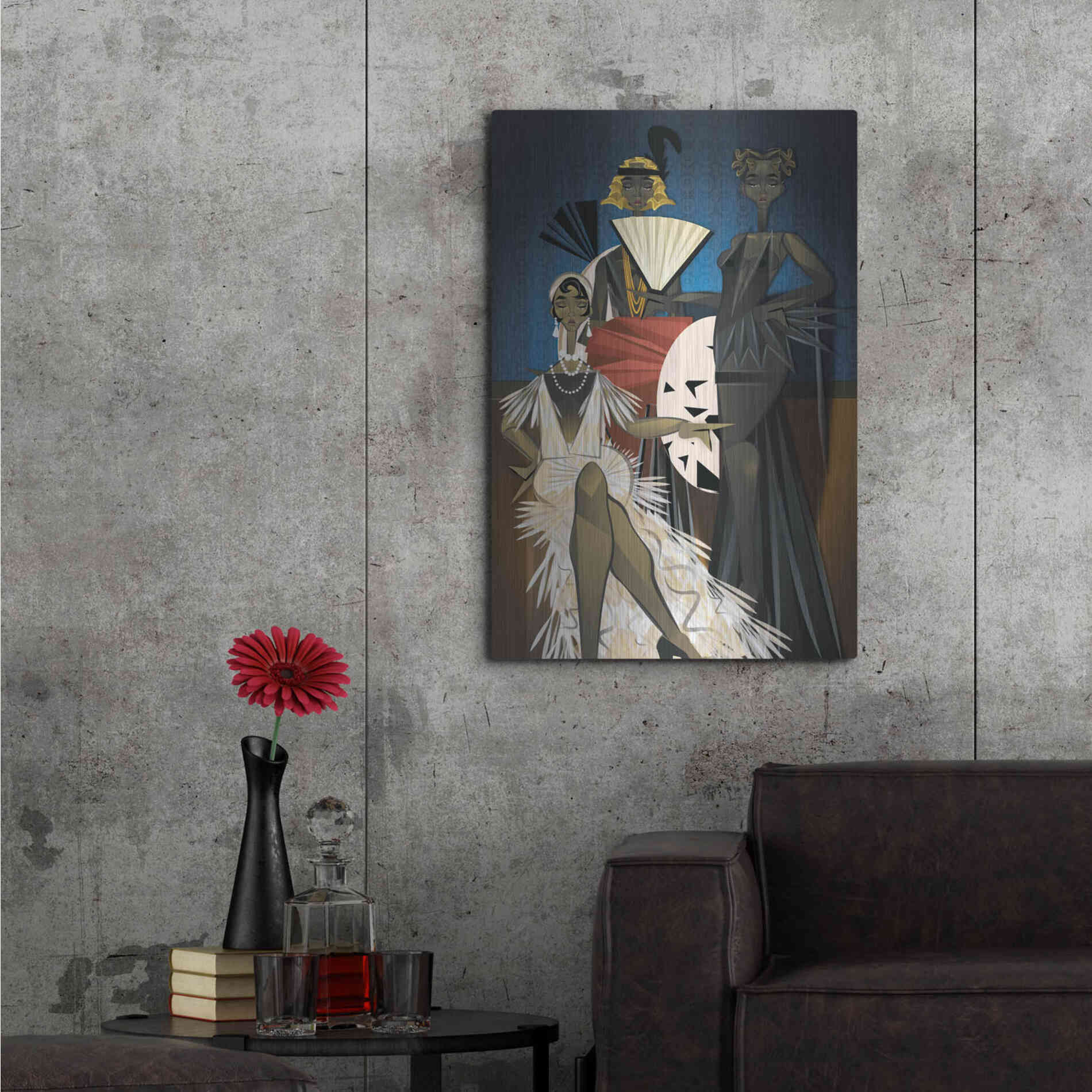 Luxe Metal Art 'Harlem Nights' by Jaleel Campbell, Metal Wall Art,24x36