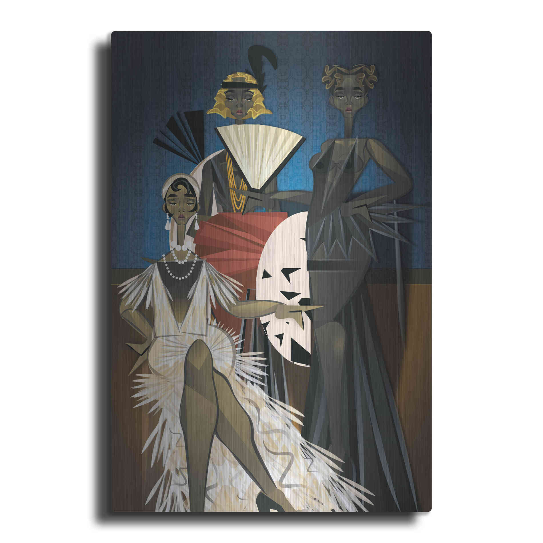 Luxe Metal Art 'Harlem Nights' by Jaleel Campbell, Metal Wall Art