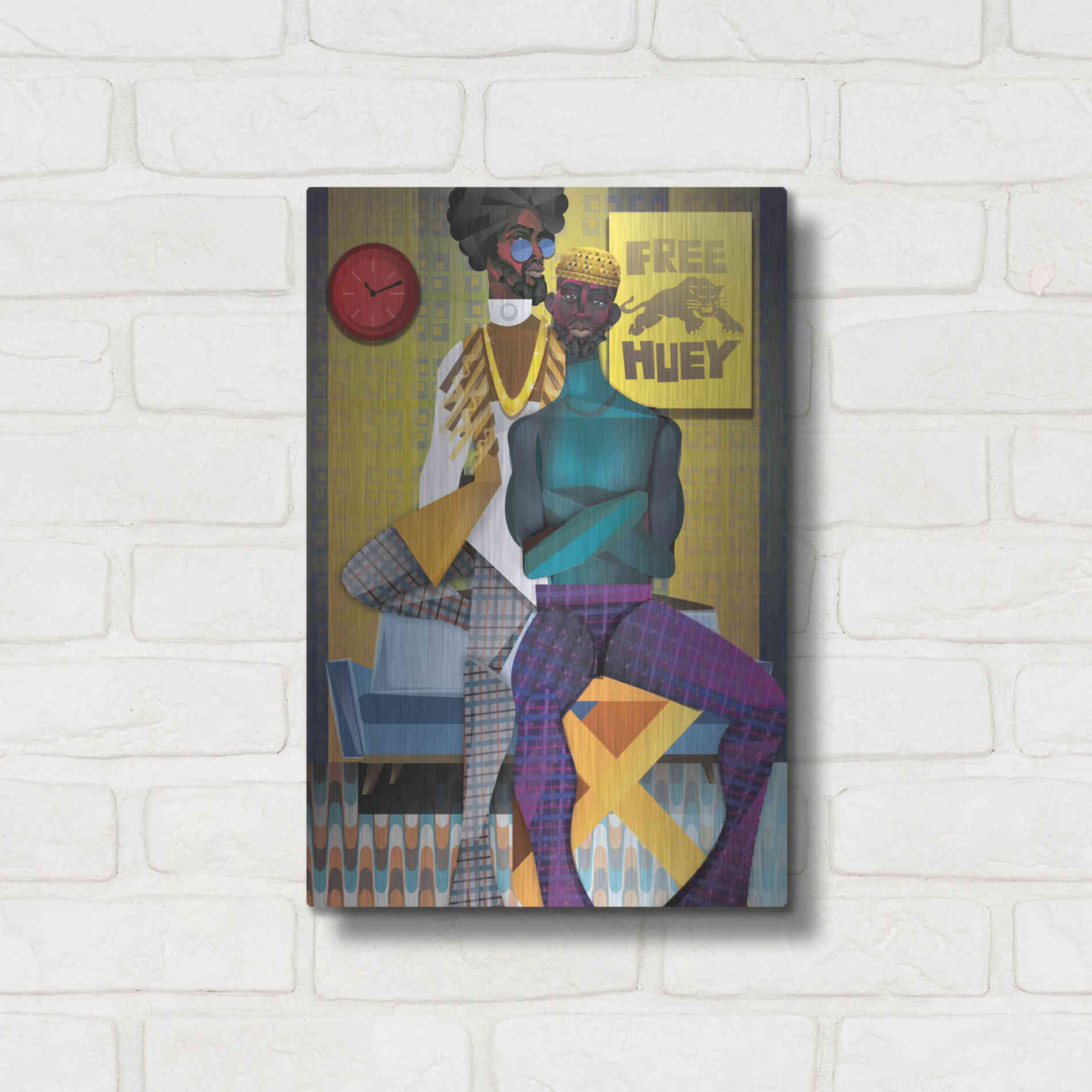 Luxe Metal Art 'Right On!' by Jaleel Campbell, Metal Wall Art,12x16
