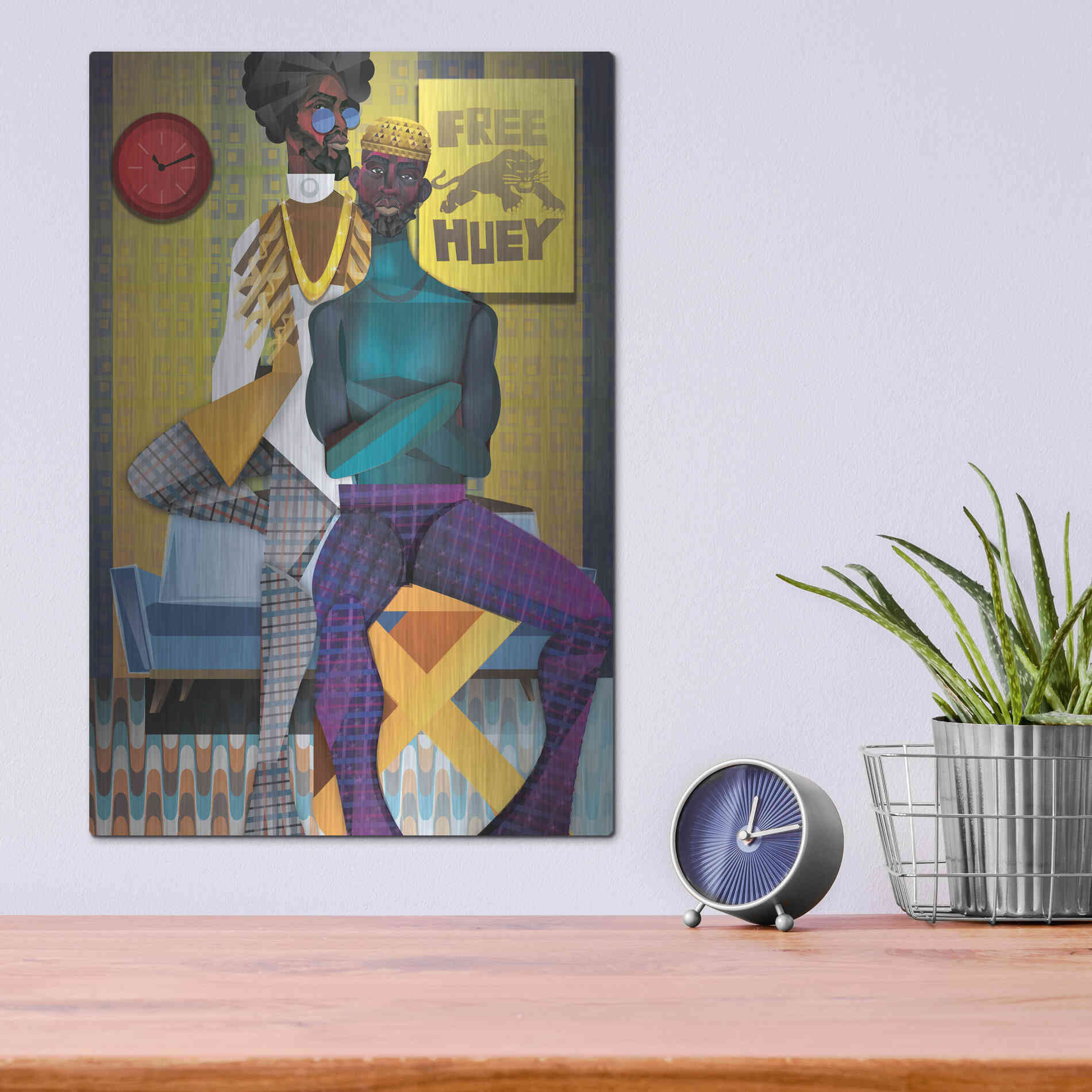 Luxe Metal Art 'Right On!' by Jaleel Campbell, Metal Wall Art,12x16