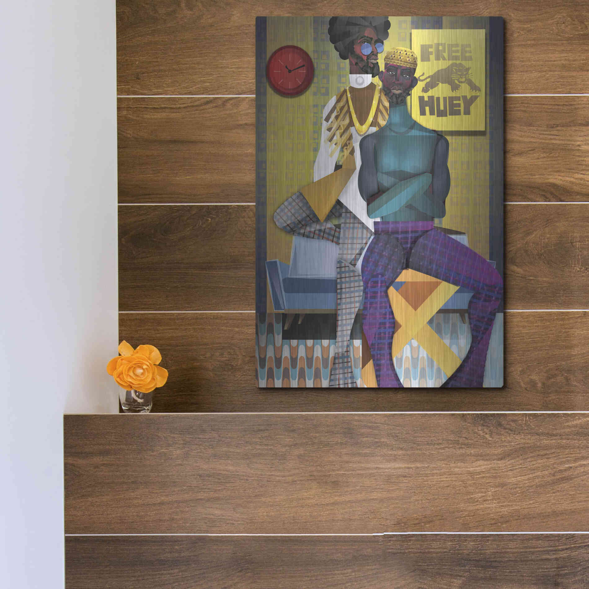 Luxe Metal Art 'Right On!' by Jaleel Campbell, Metal Wall Art,12x16