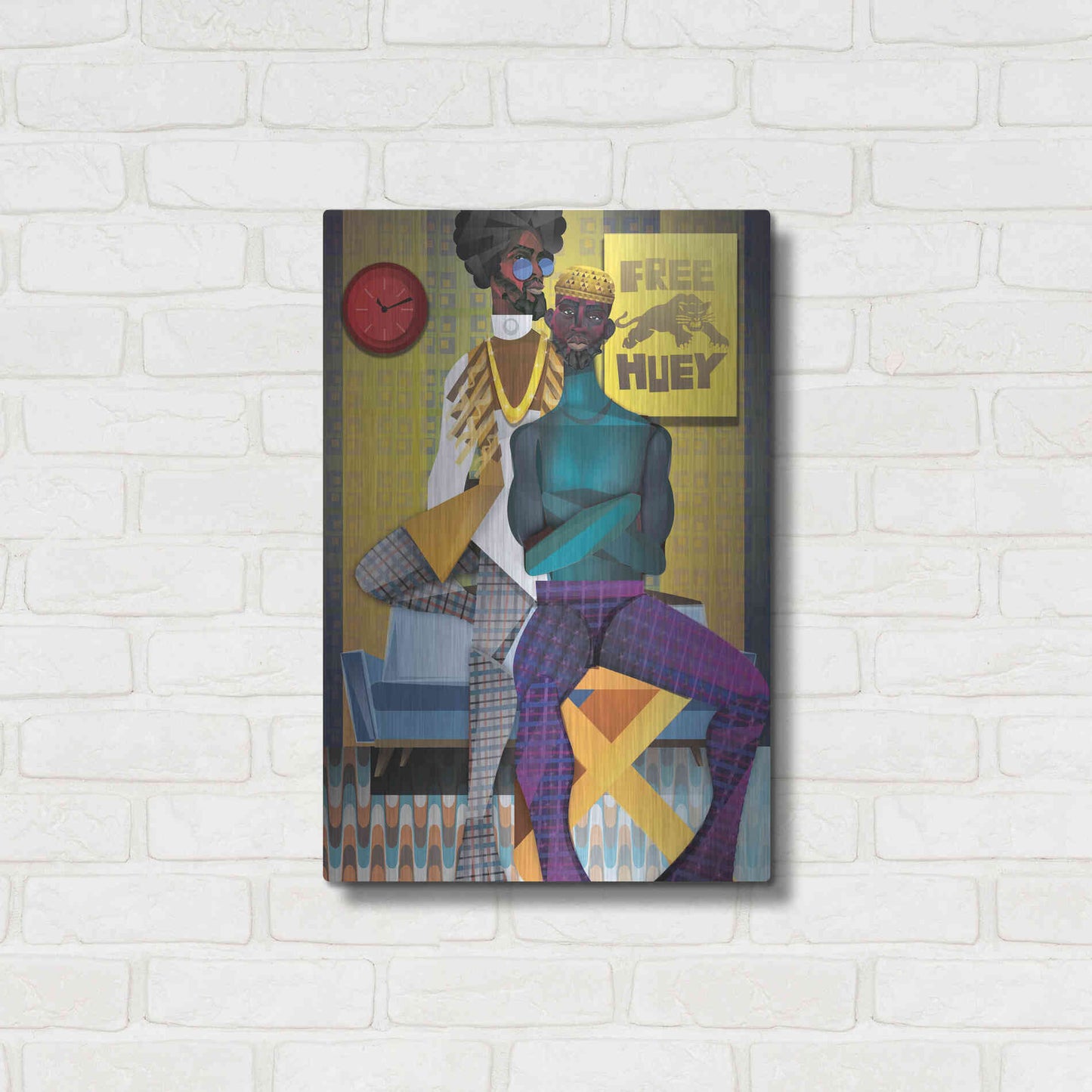 Luxe Metal Art 'Right On!' by Jaleel Campbell, Metal Wall Art,16x24