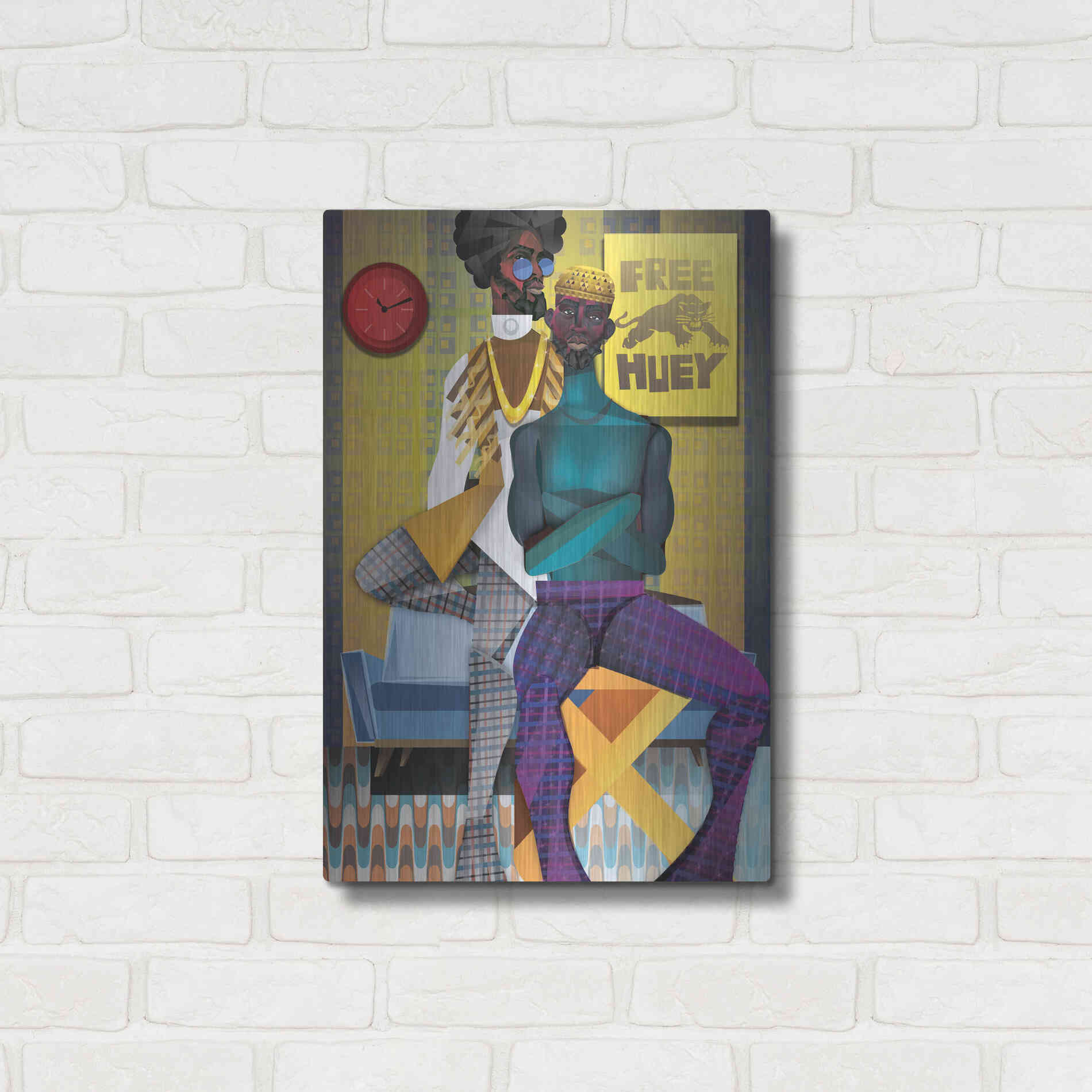 Luxe Metal Art 'Right On!' by Jaleel Campbell, Metal Wall Art,16x24