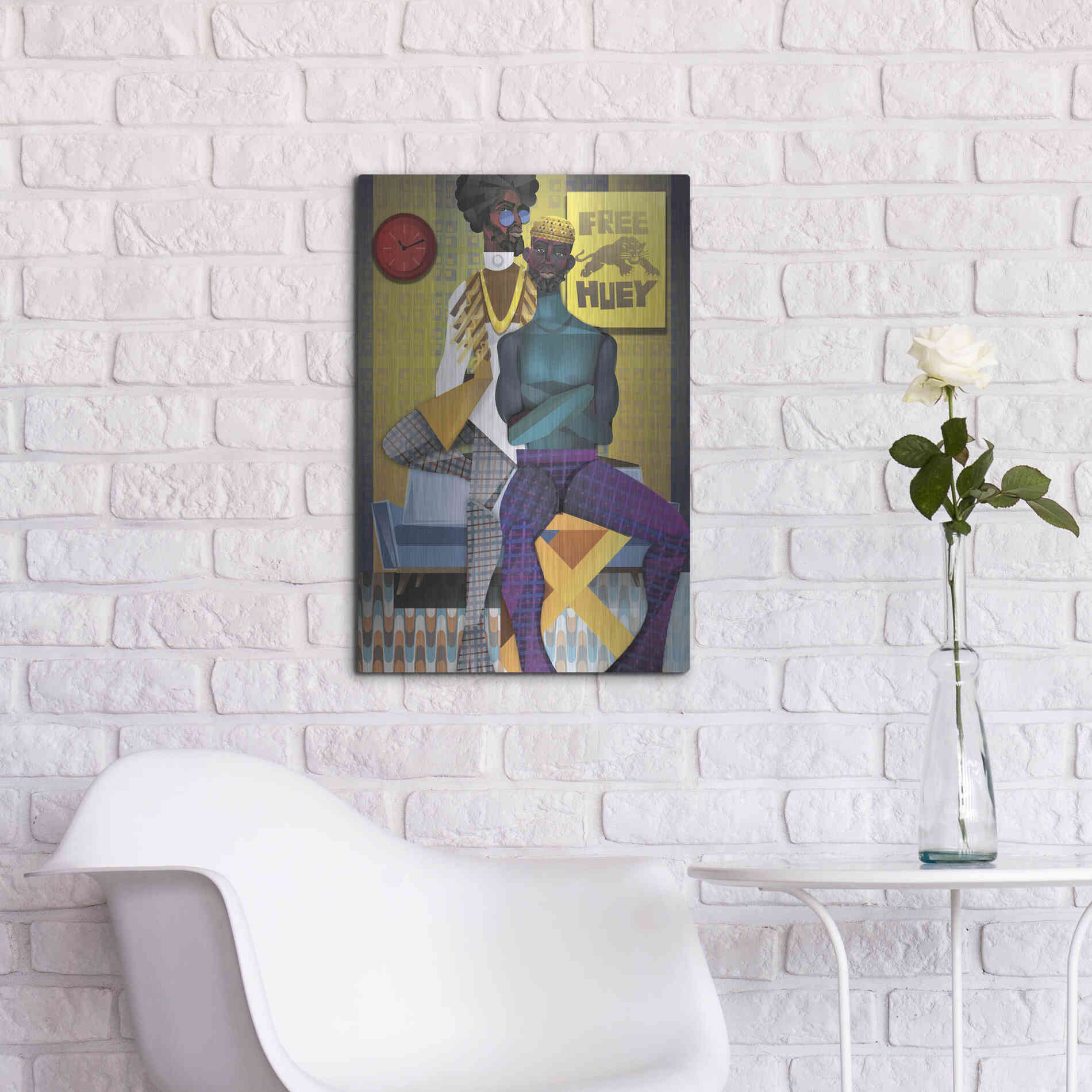 Luxe Metal Art 'Right On!' by Jaleel Campbell, Metal Wall Art,16x24