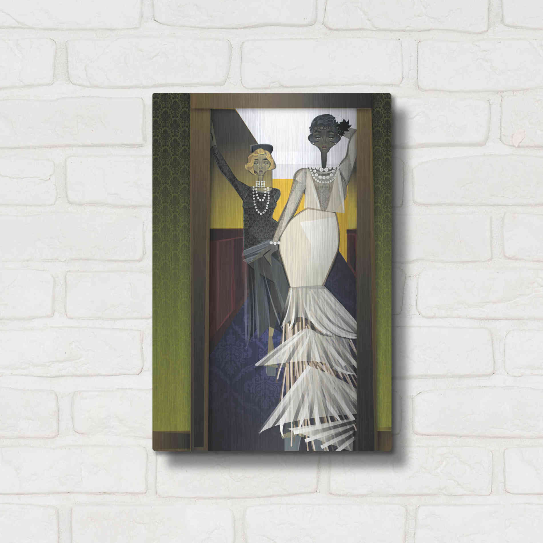 Luxe Metal Art 'The Girls' by Jaleel Campbell, Metal Wall Art,12x16