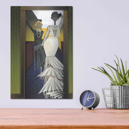 Luxe Metal Art 'The Girls' by Jaleel Campbell, Metal Wall Art,12x16