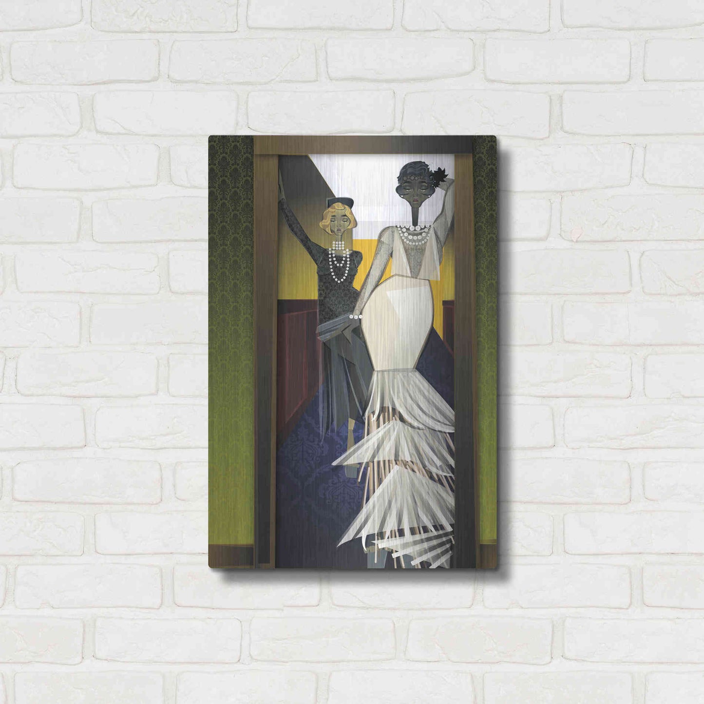 Luxe Metal Art 'The Girls' by Jaleel Campbell, Metal Wall Art,16x24