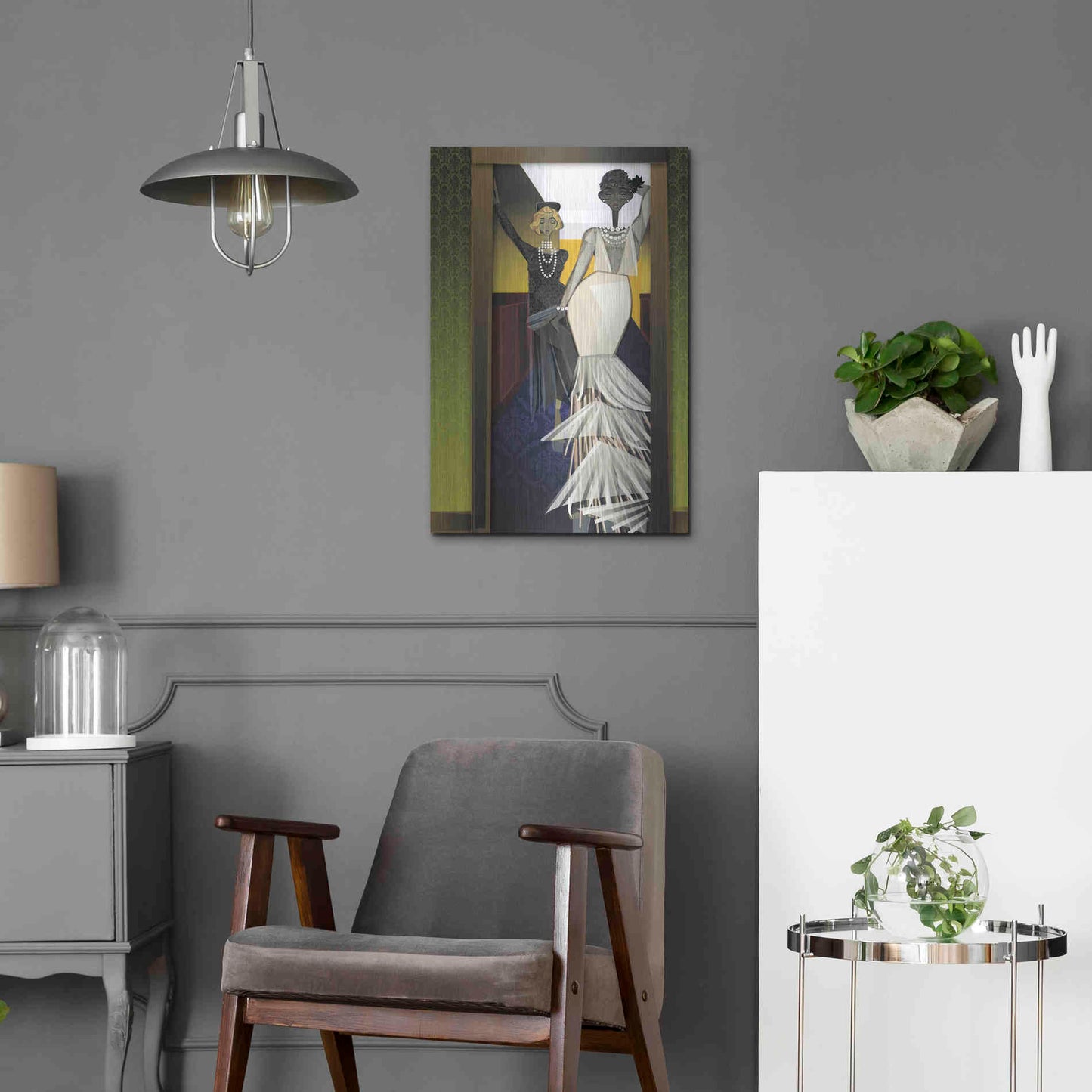 Luxe Metal Art 'The Girls' by Jaleel Campbell, Metal Wall Art,16x24