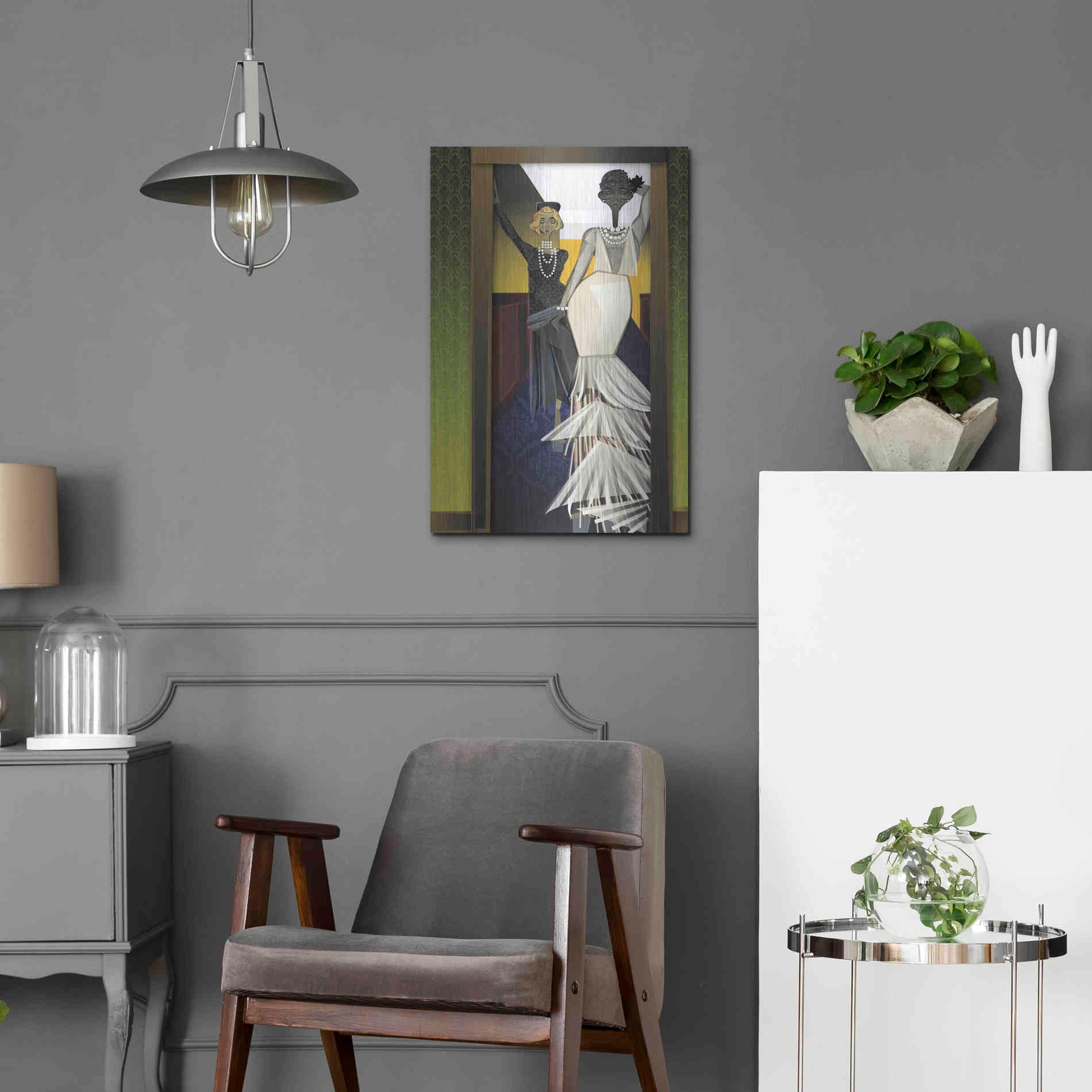 Luxe Metal Art 'The Girls' by Jaleel Campbell, Metal Wall Art,16x24