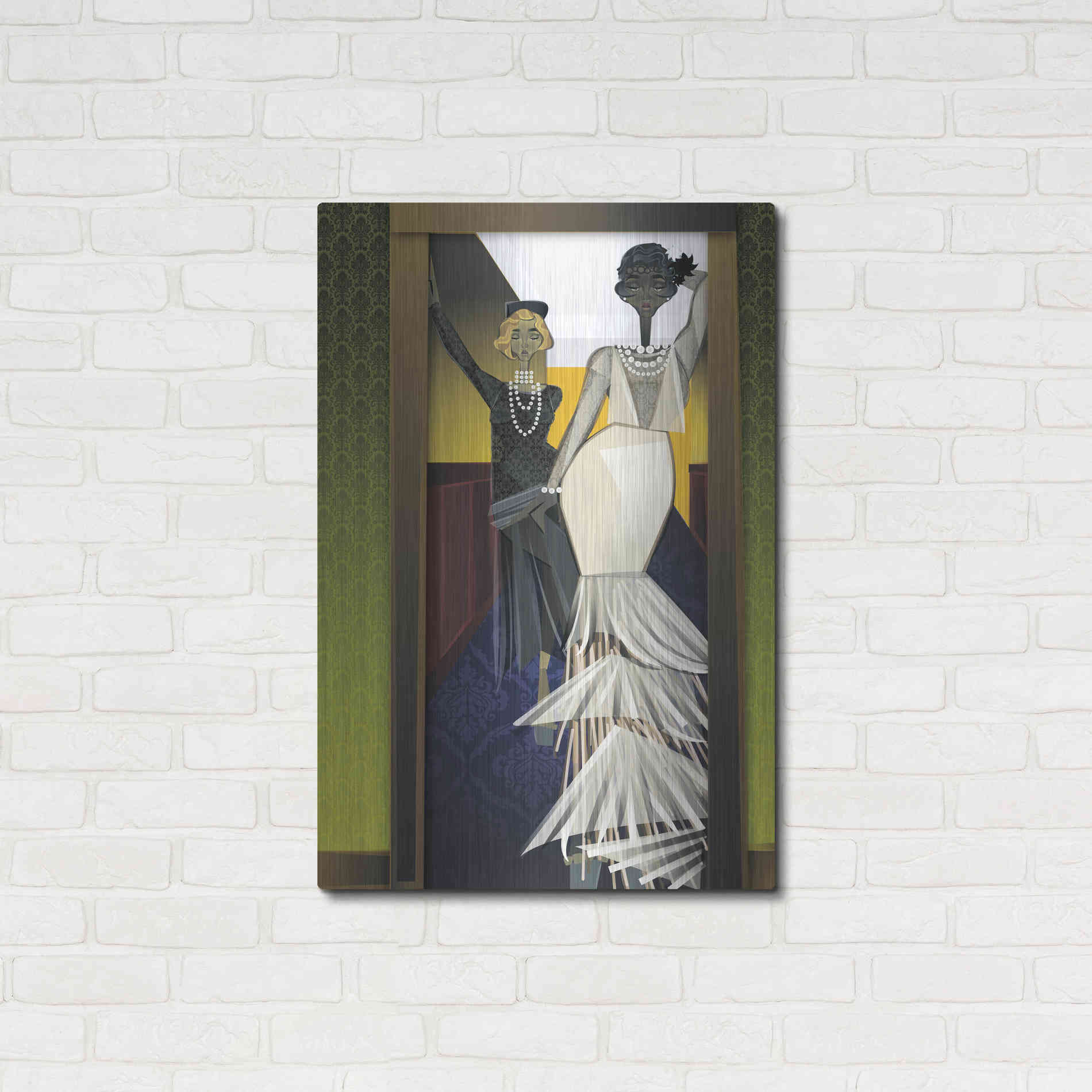 Luxe Metal Art 'The Girls' by Jaleel Campbell, Metal Wall Art,24x36