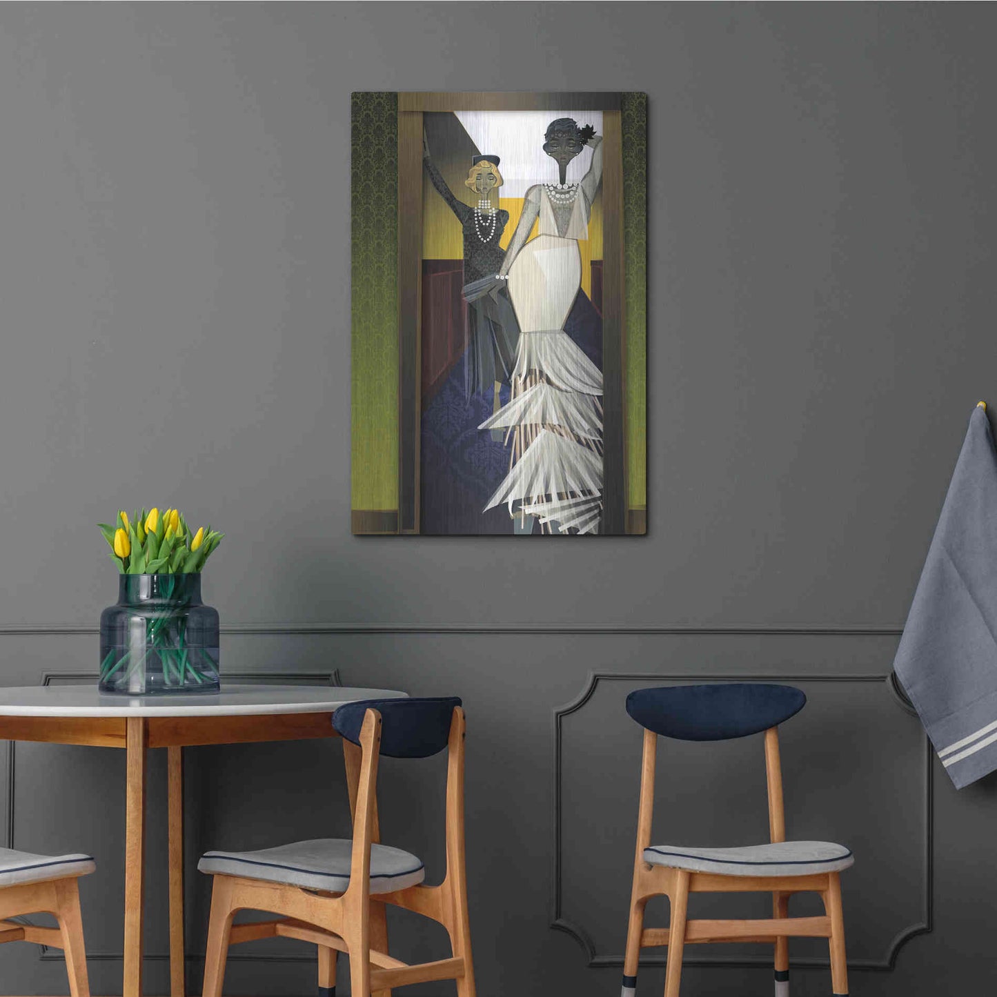 Luxe Metal Art 'The Girls' by Jaleel Campbell, Metal Wall Art,24x36