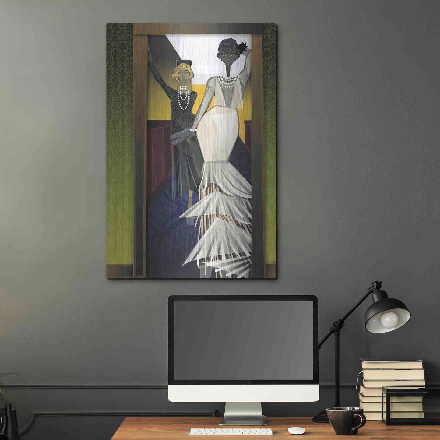 Luxe Metal Art 'The Girls' by Jaleel Campbell, Metal Wall Art,24x36