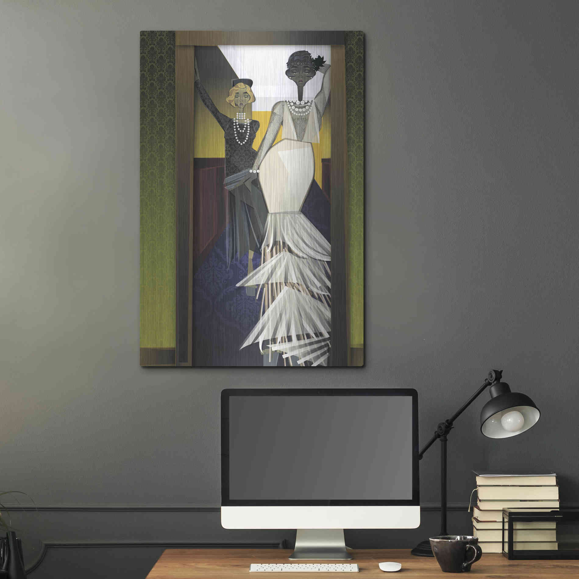 Luxe Metal Art 'The Girls' by Jaleel Campbell, Metal Wall Art,24x36