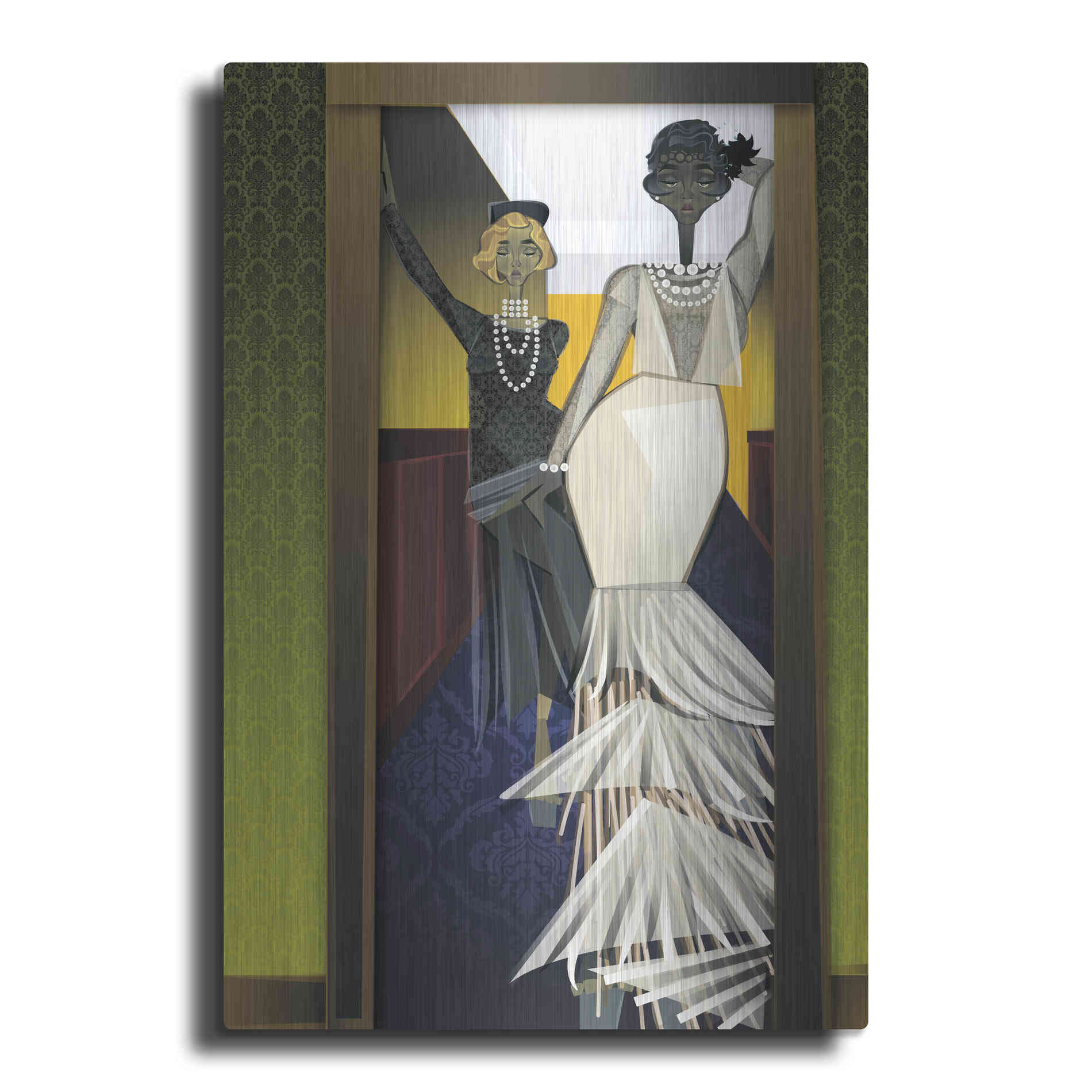 Luxe Metal Art 'The Girls' by Jaleel Campbell, Metal Wall Art