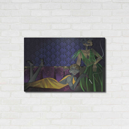 Luxe Metal Art 'Two Women' by Jaleel Campbell, Metal Wall Art,36x24