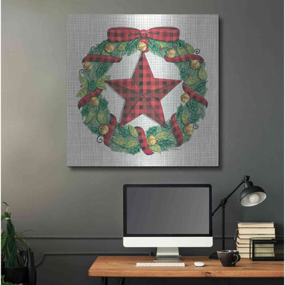 Luxe Metal Art 'Joy Angels Wreath' by Deb Strain, Metal Wall Art,36x36