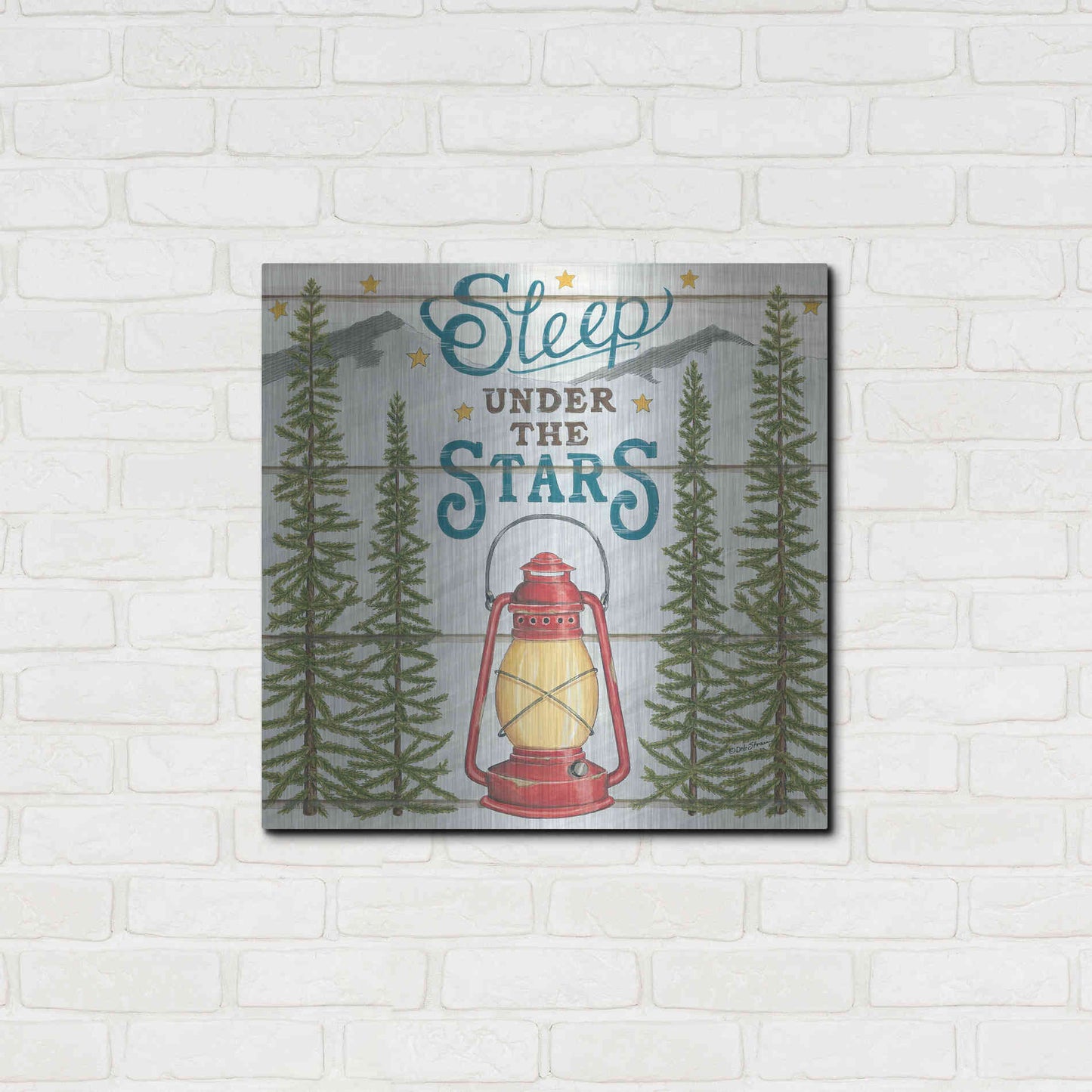 Luxe Metal Art 'Sleep Under the Stars' by Deb Strain, Metal Wall Art,24x24