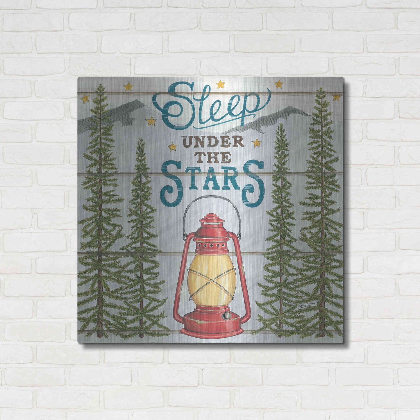 Luxe Metal Art 'Sleep Under the Stars' by Deb Strain, Metal Wall Art,36x36