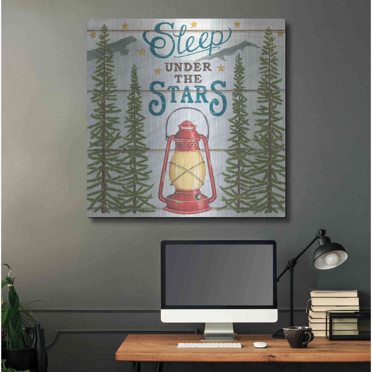 Luxe Metal Art 'Sleep Under the Stars' by Deb Strain, Metal Wall Art,36x36