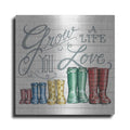 Luxe Metal Art 'Grow a Life You Love Boots' by Deb Strain, Metal Wall Art