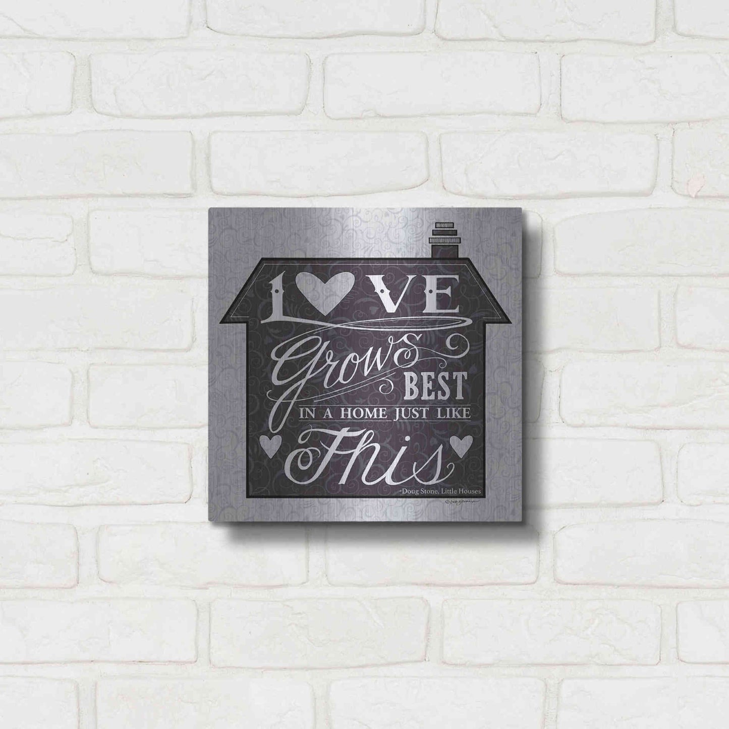 Luxe Metal Art 'In a Home' by Deb Strain, Metal Wall Art,12x12