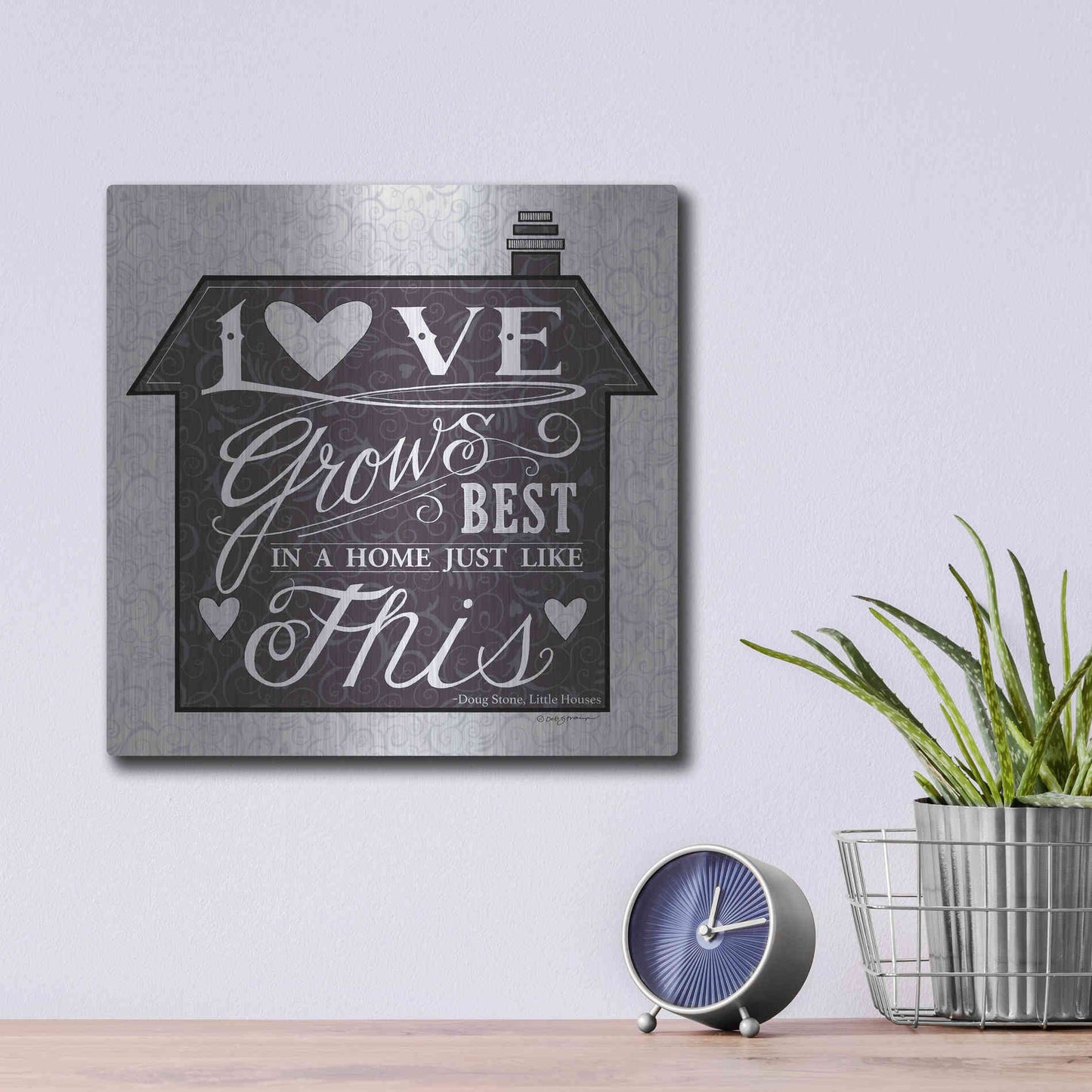 Luxe Metal Art 'In a Home' by Deb Strain, Metal Wall Art,12x12