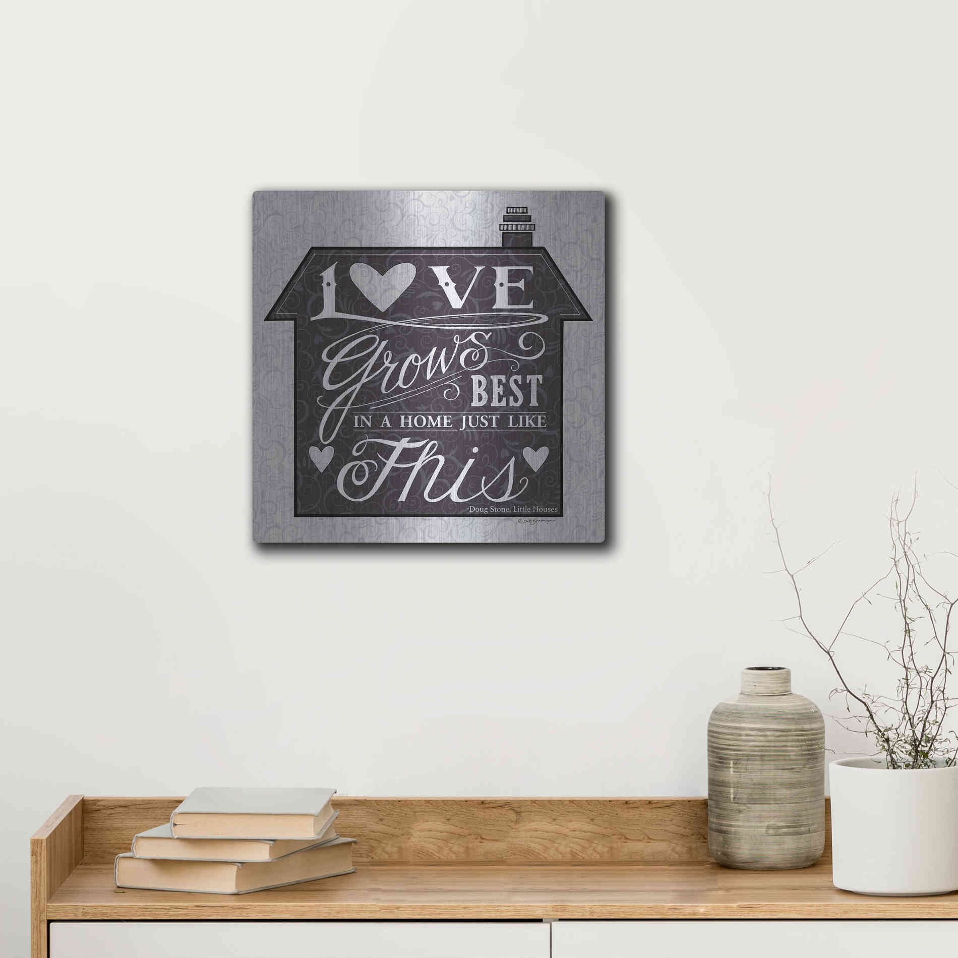 Luxe Metal Art 'In a Home' by Deb Strain, Metal Wall Art,12x12