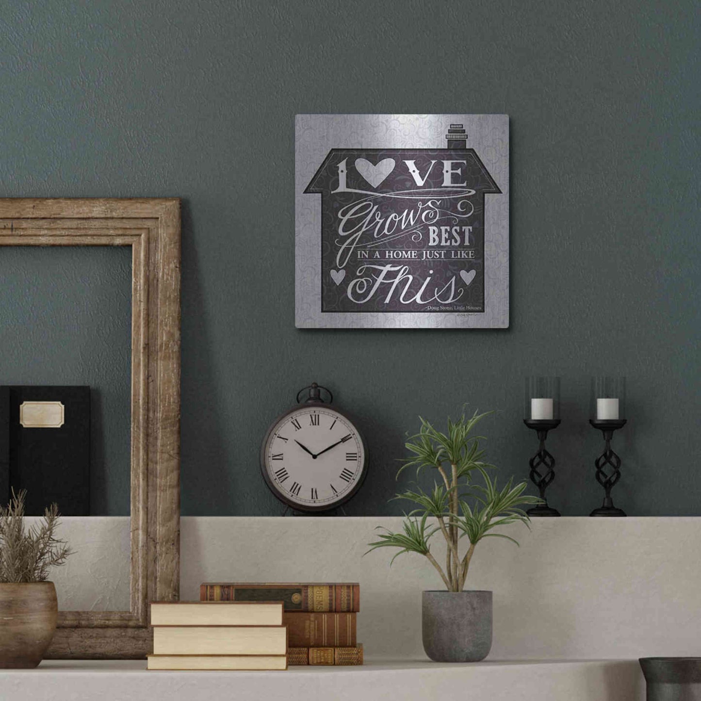 Luxe Metal Art 'In a Home' by Deb Strain, Metal Wall Art,12x12