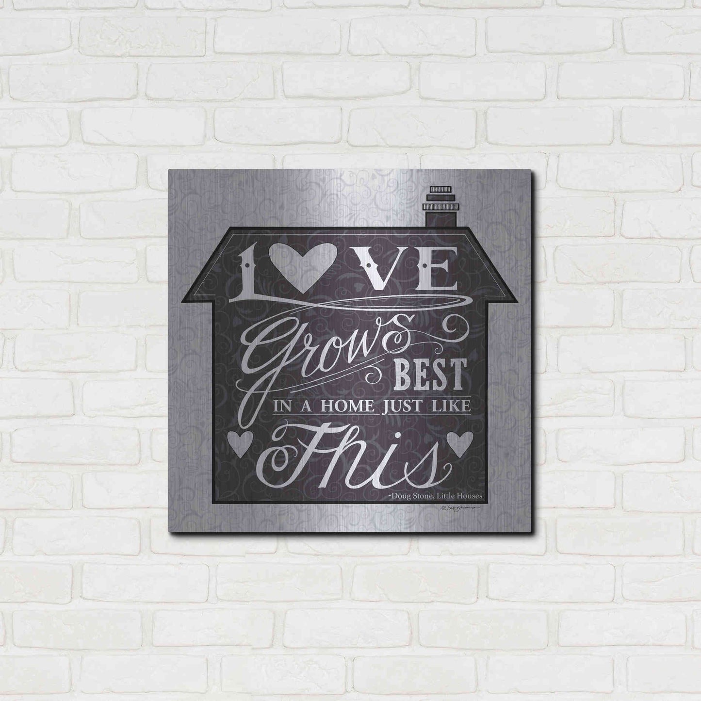 Luxe Metal Art 'In a Home' by Deb Strain, Metal Wall Art,24x24