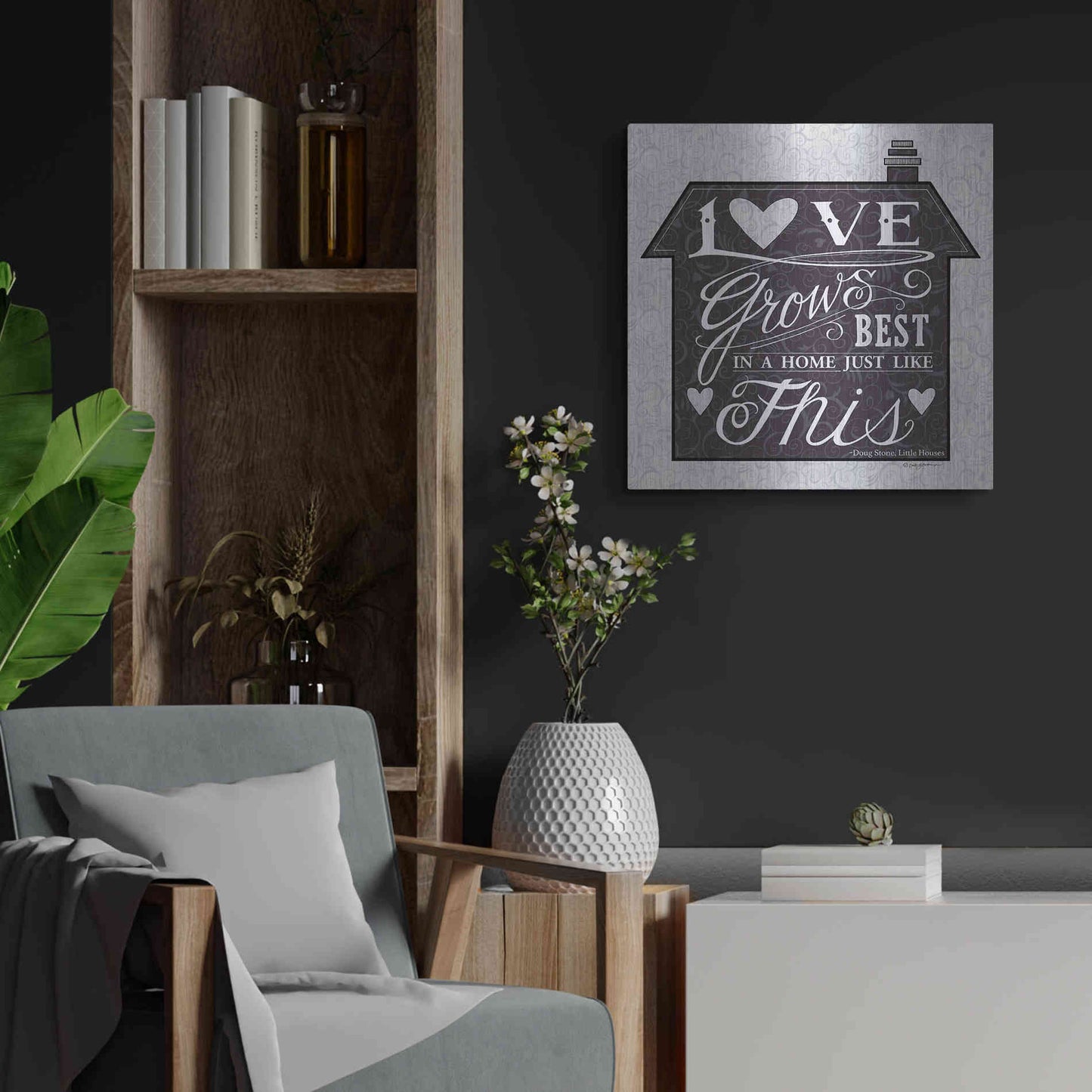 Luxe Metal Art 'In a Home' by Deb Strain, Metal Wall Art,24x24