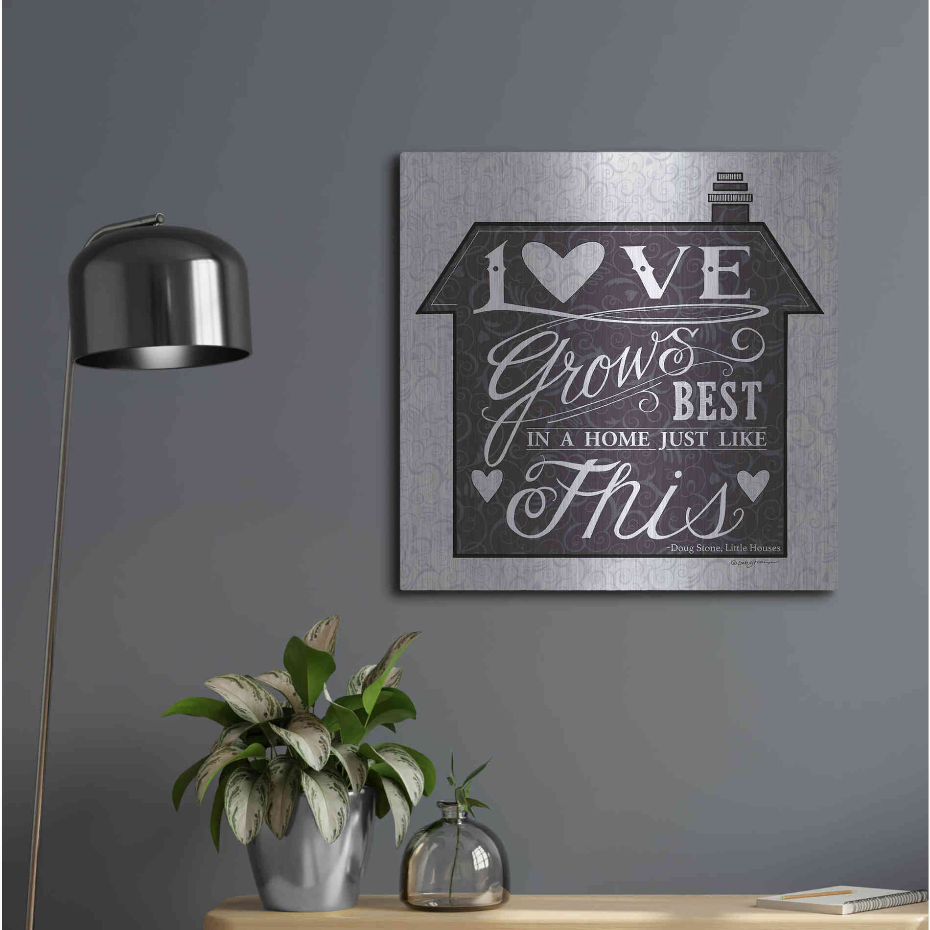 Luxe Metal Art 'In a Home' by Deb Strain, Metal Wall Art,24x24