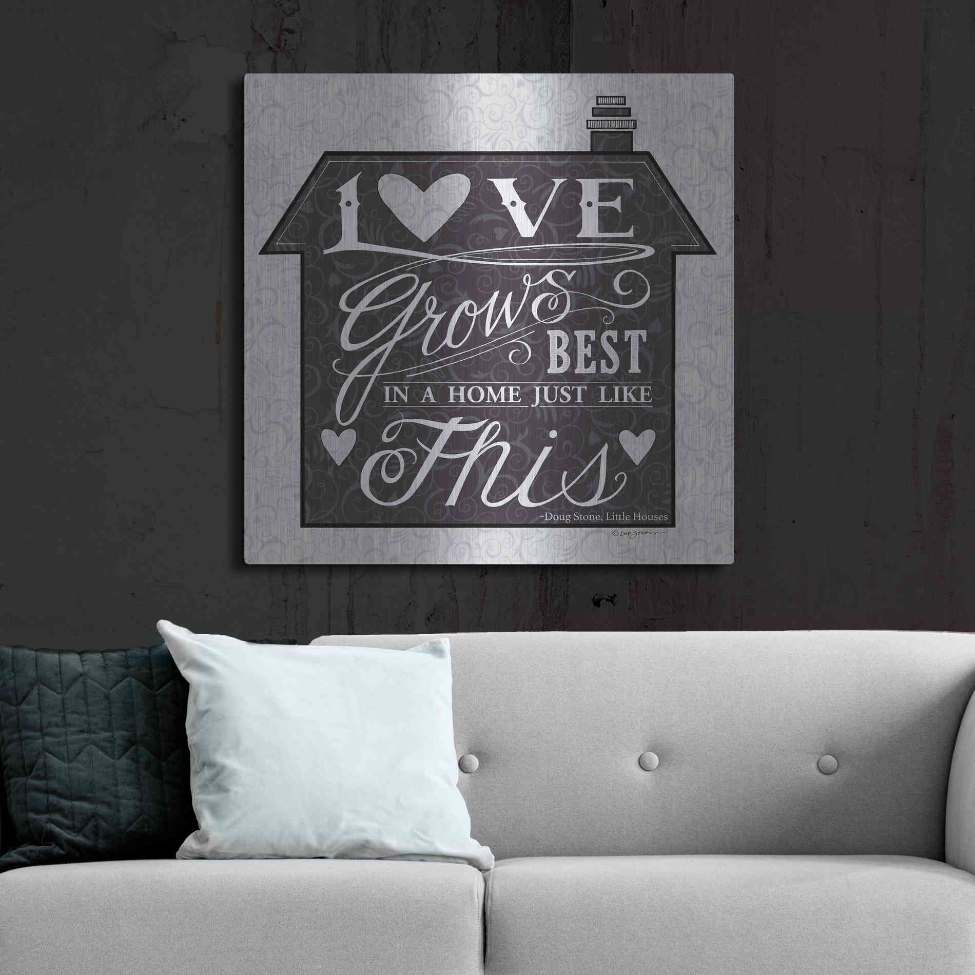 Luxe Metal Art 'In a Home' by Deb Strain, Metal Wall Art,36x36