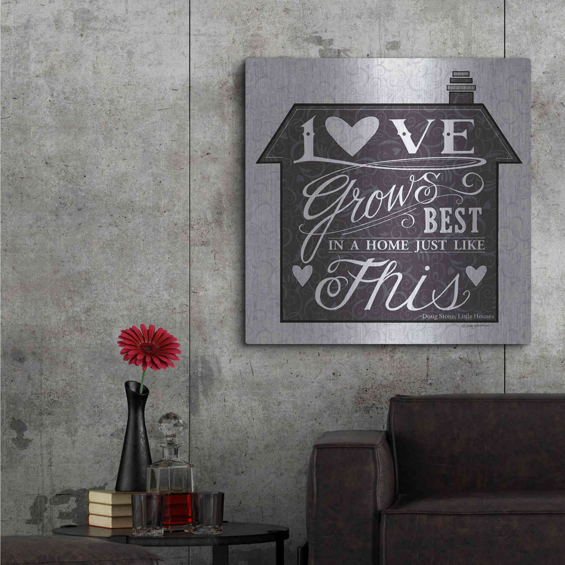 Luxe Metal Art 'In a Home' by Deb Strain, Metal Wall Art,36x36
