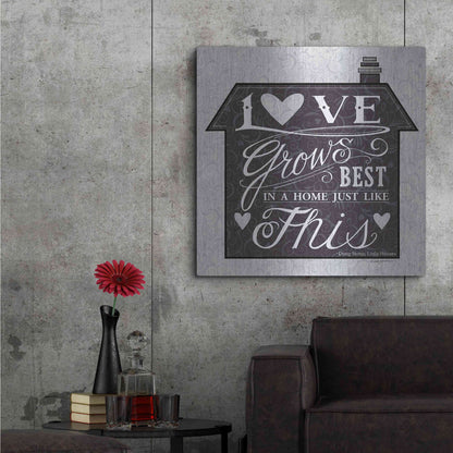 Luxe Metal Art 'In a Home' by Deb Strain, Metal Wall Art,36x36