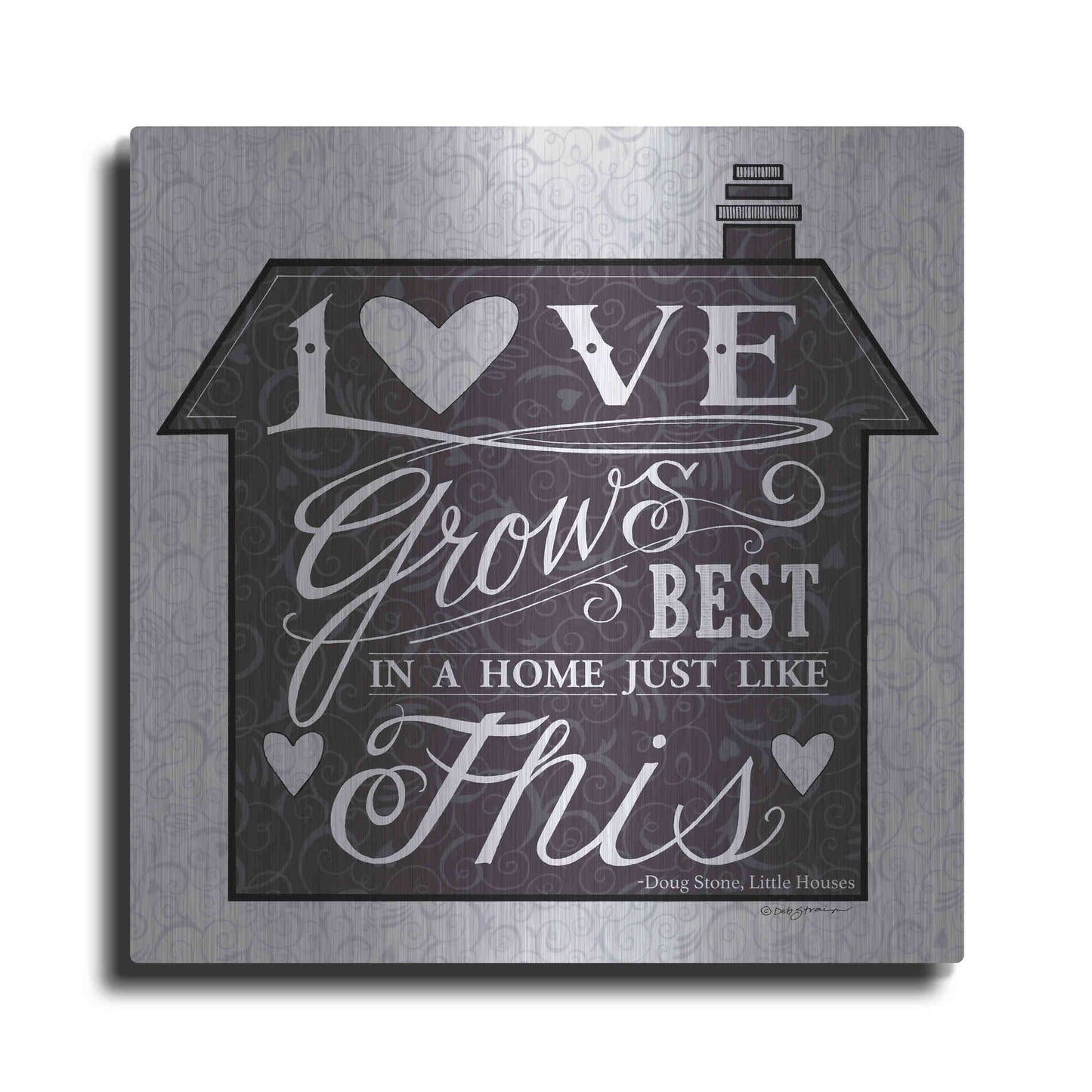 Luxe Metal Art 'In a Home' by Deb Strain, Metal Wall Art