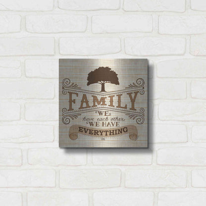 Luxe Metal Art 'Family' by Deb Strain, Metal Wall Art,12x12