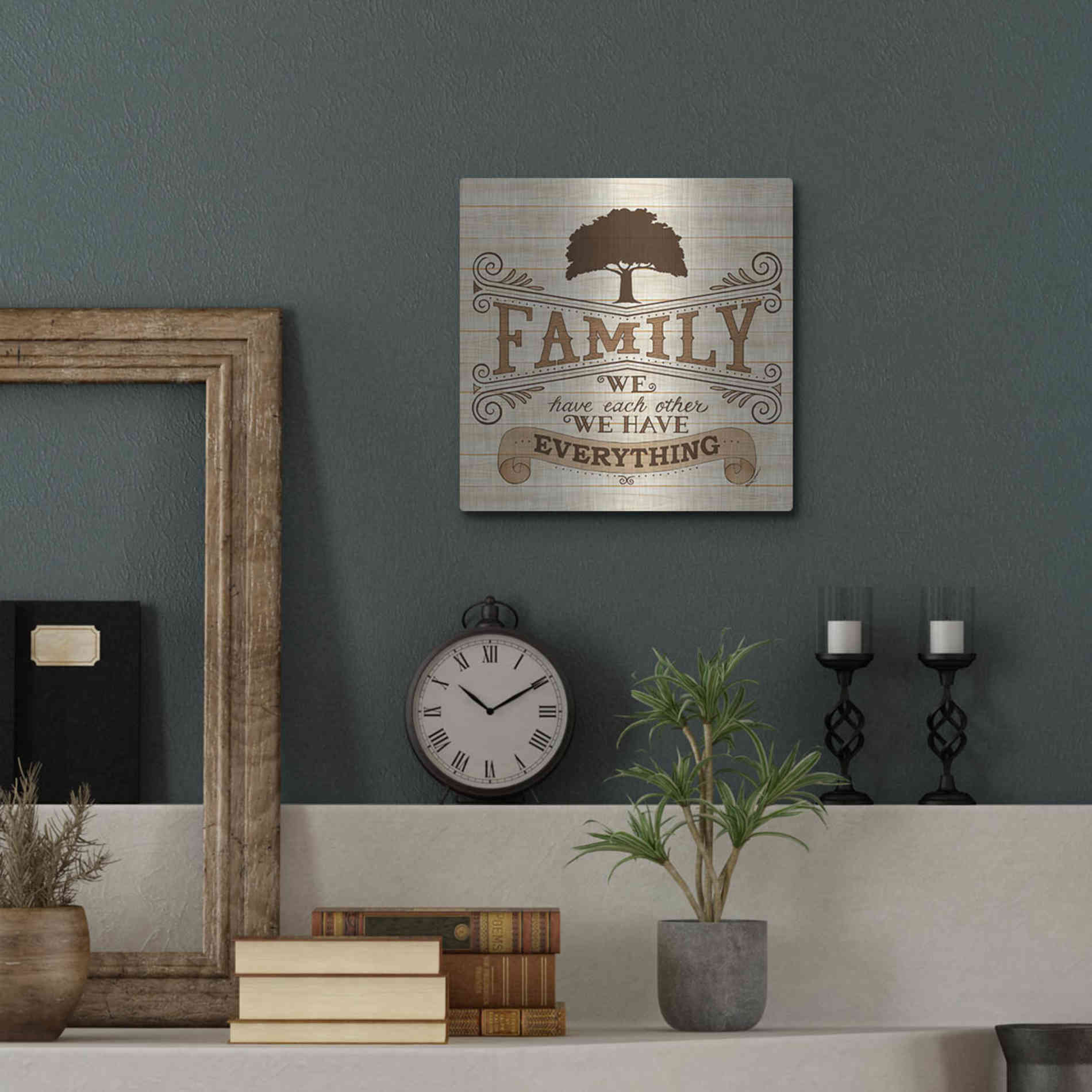 Luxe Metal Art 'Family' by Deb Strain, Metal Wall Art,12x12